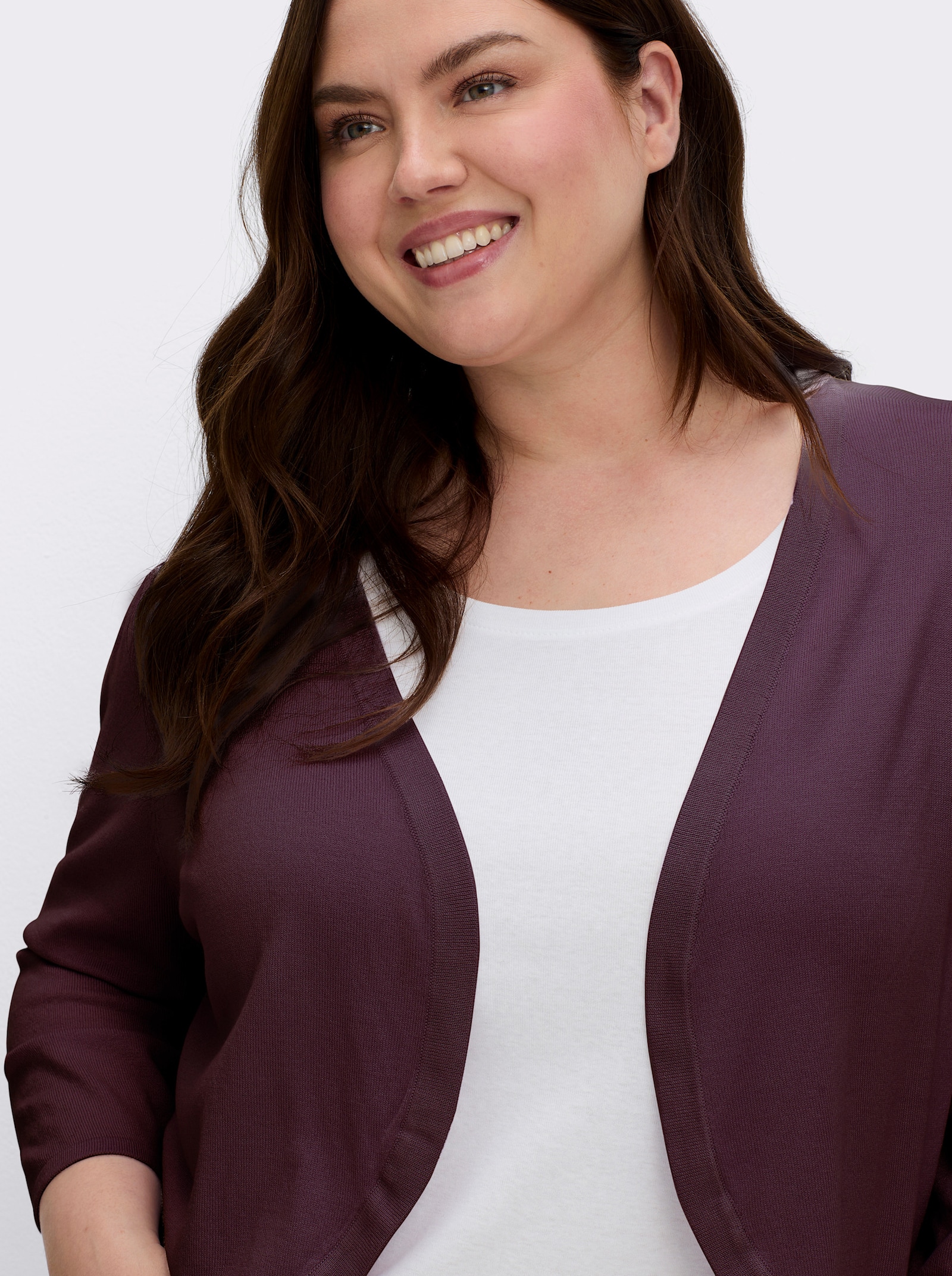 Bolero in Feinstrick-Qualität - burgund