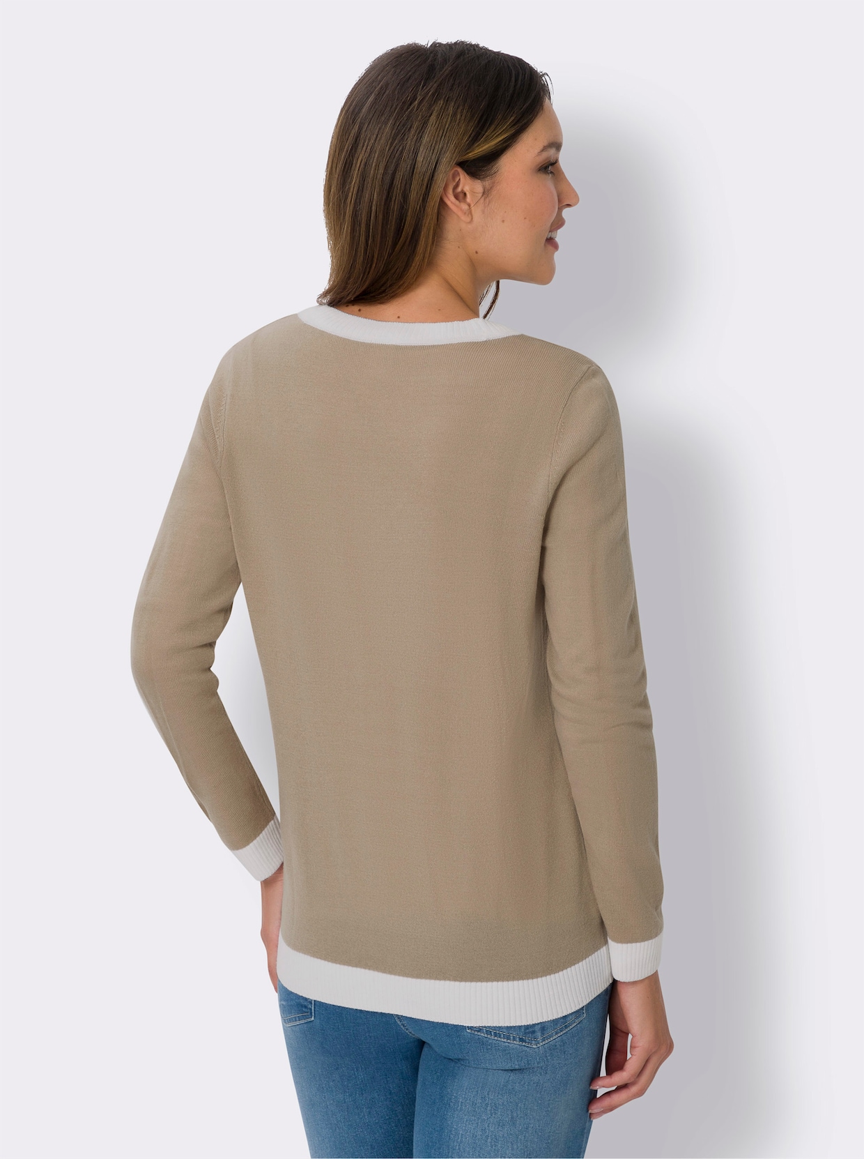 Strickjacke - beige