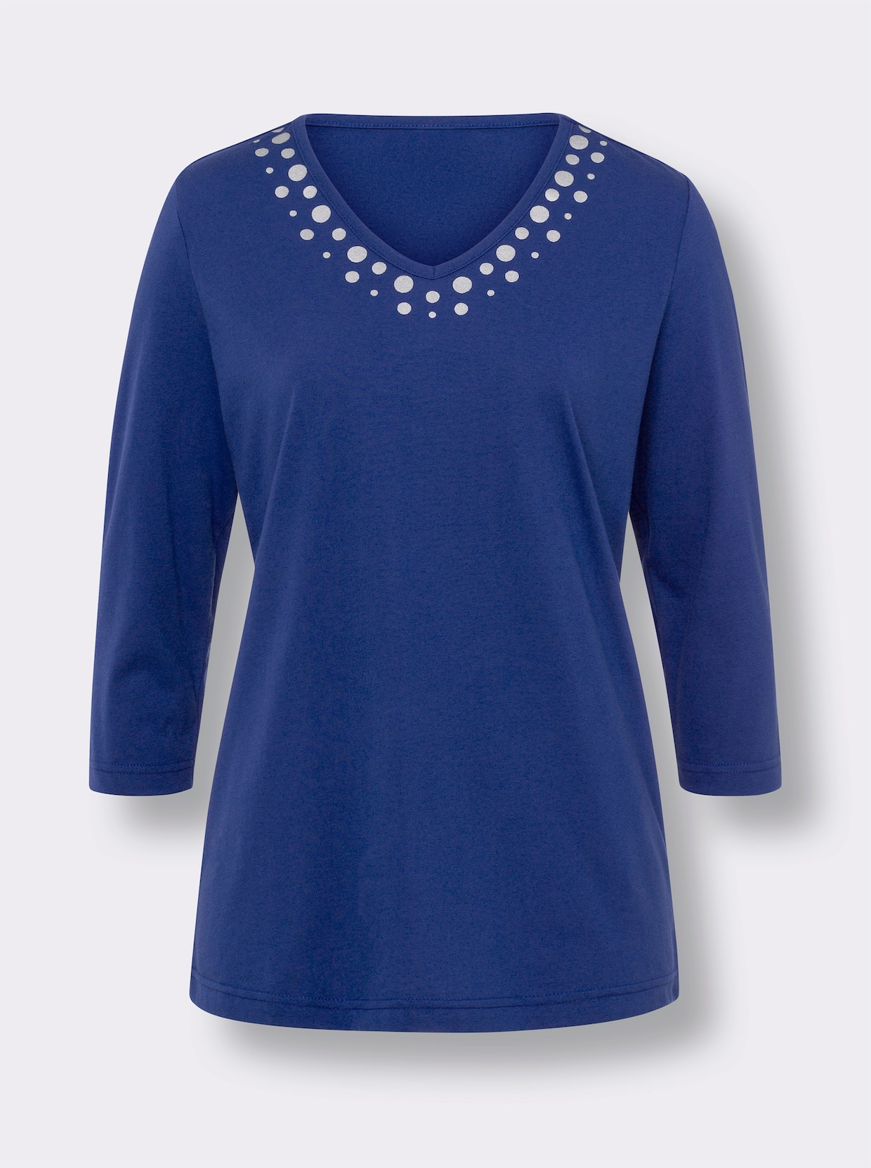 Shirt met 3/4-mouw - koningsblauw