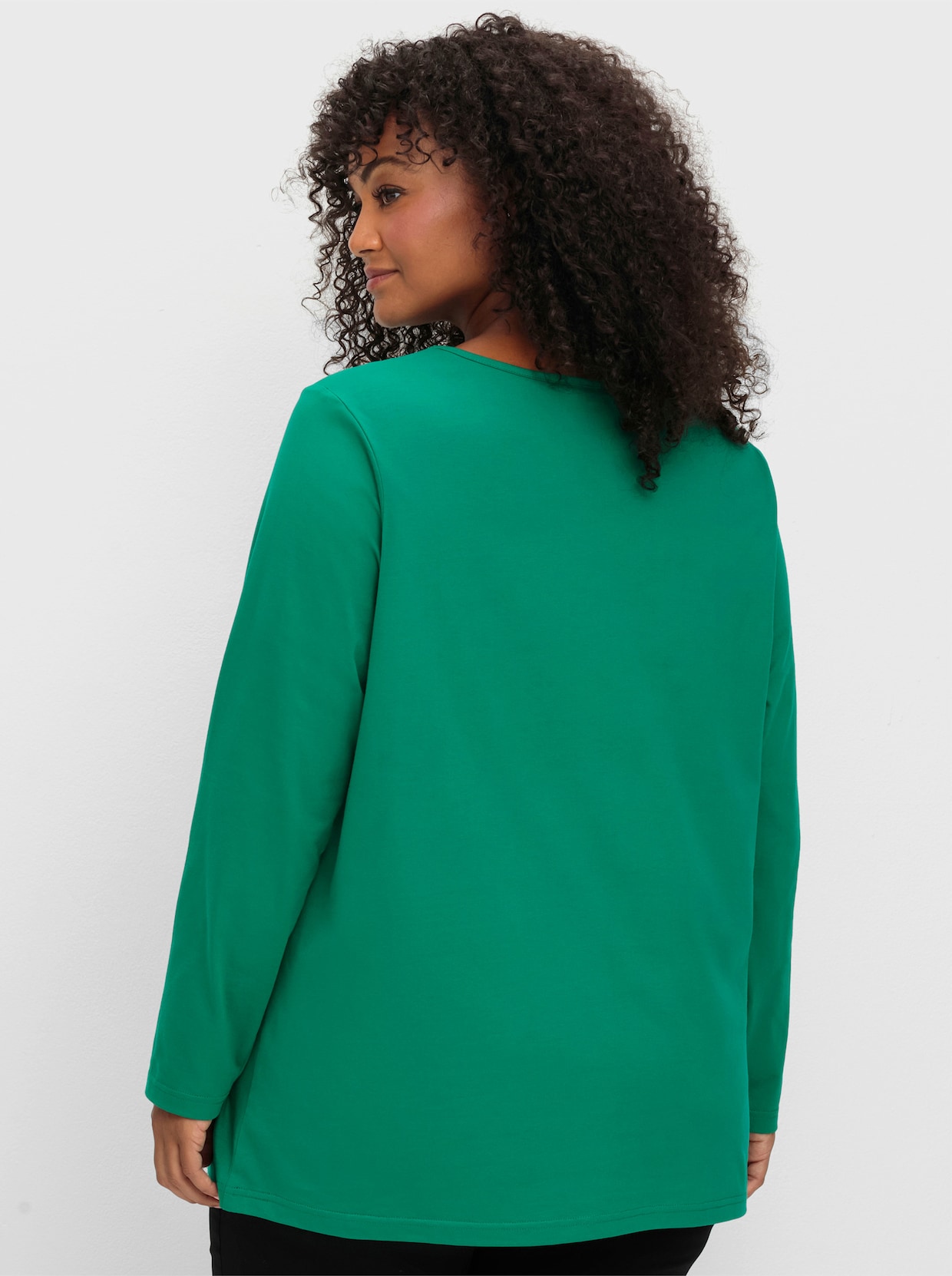 sheego Langarmshirt - grün
