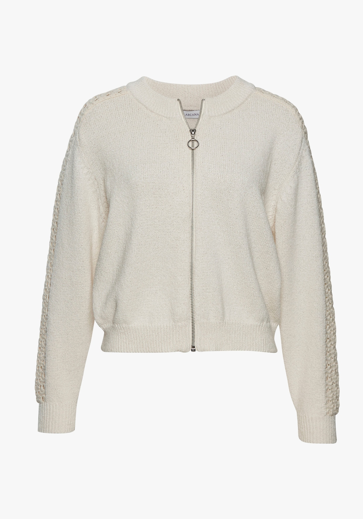 Vivance Ajourstrickjacke - creme