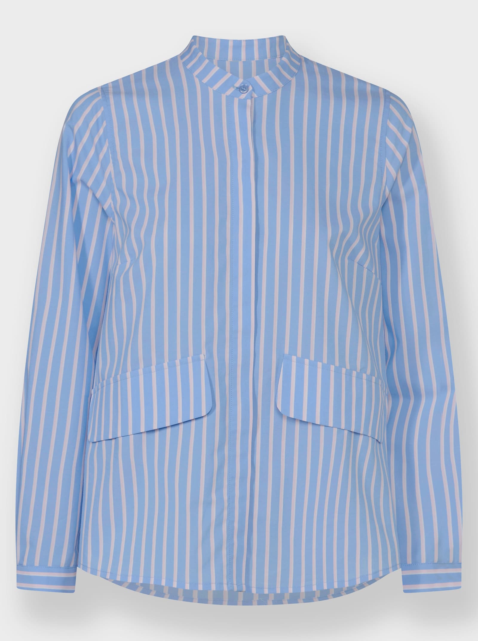 heine Blúzka s dlhými rukávmi zo streču - Belaso-biela pásikovaná