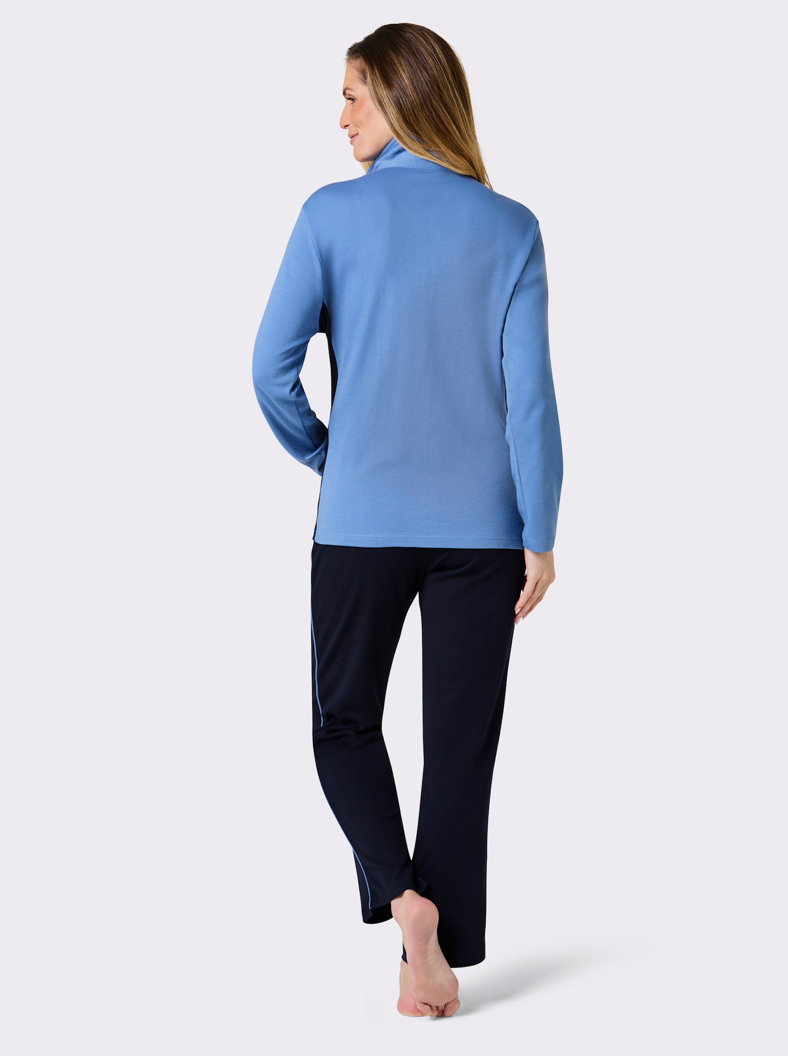 feel good Hausanzug - mittelblau-marine