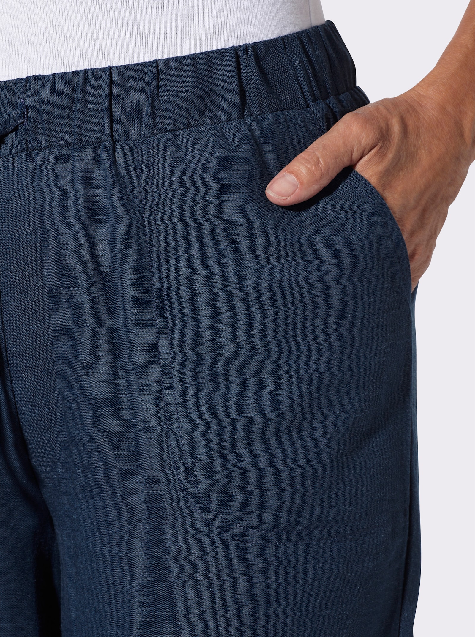 Schlupfhose mit Bindeband - dunkelblau