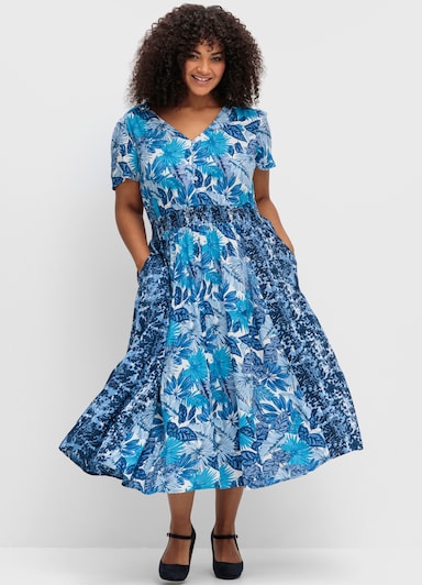 sheego by Joe Browns Kleid - blau gemustert