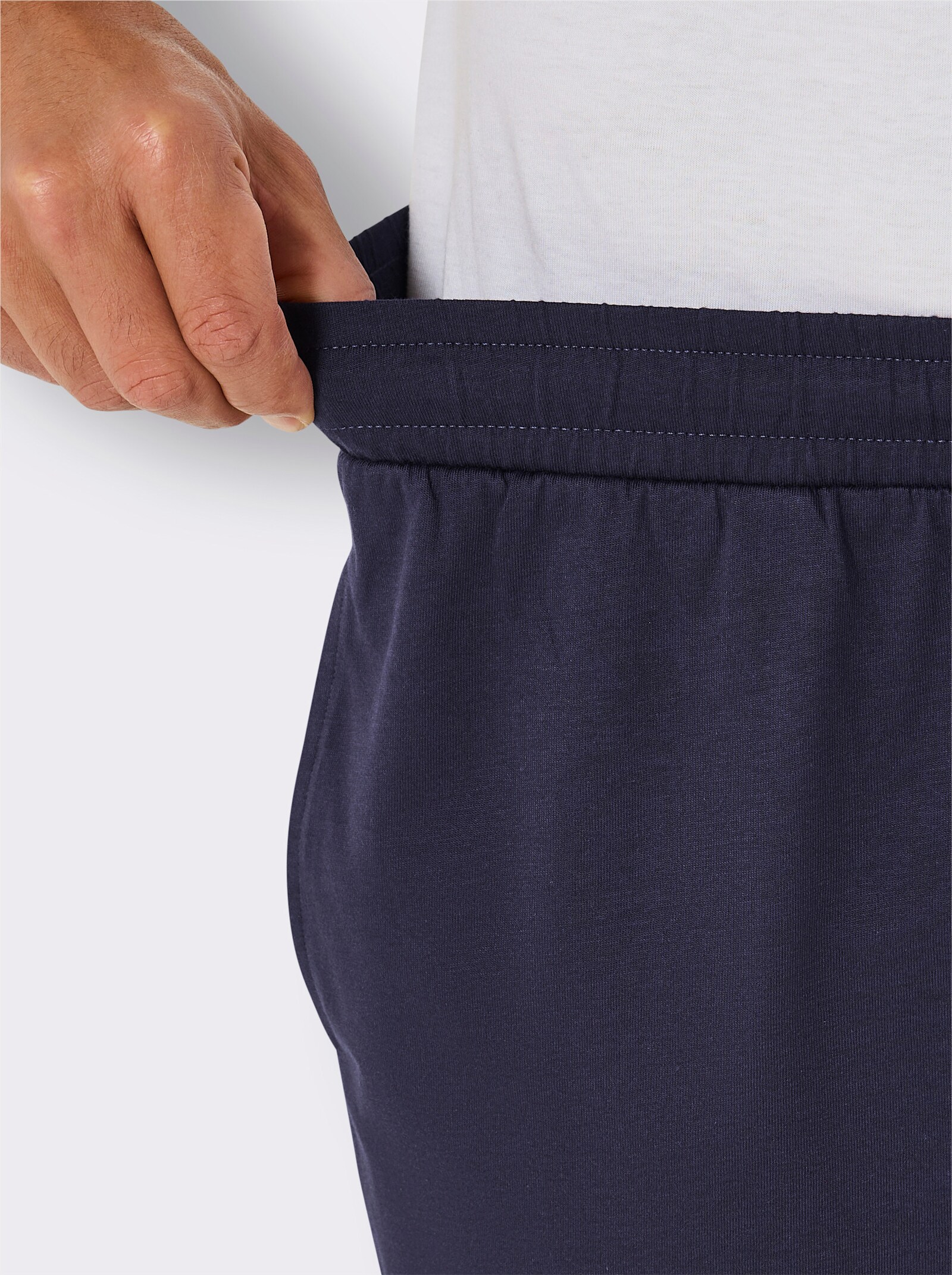 feel good Bermudas - marine-rauchblau + schwarz-anthrazit