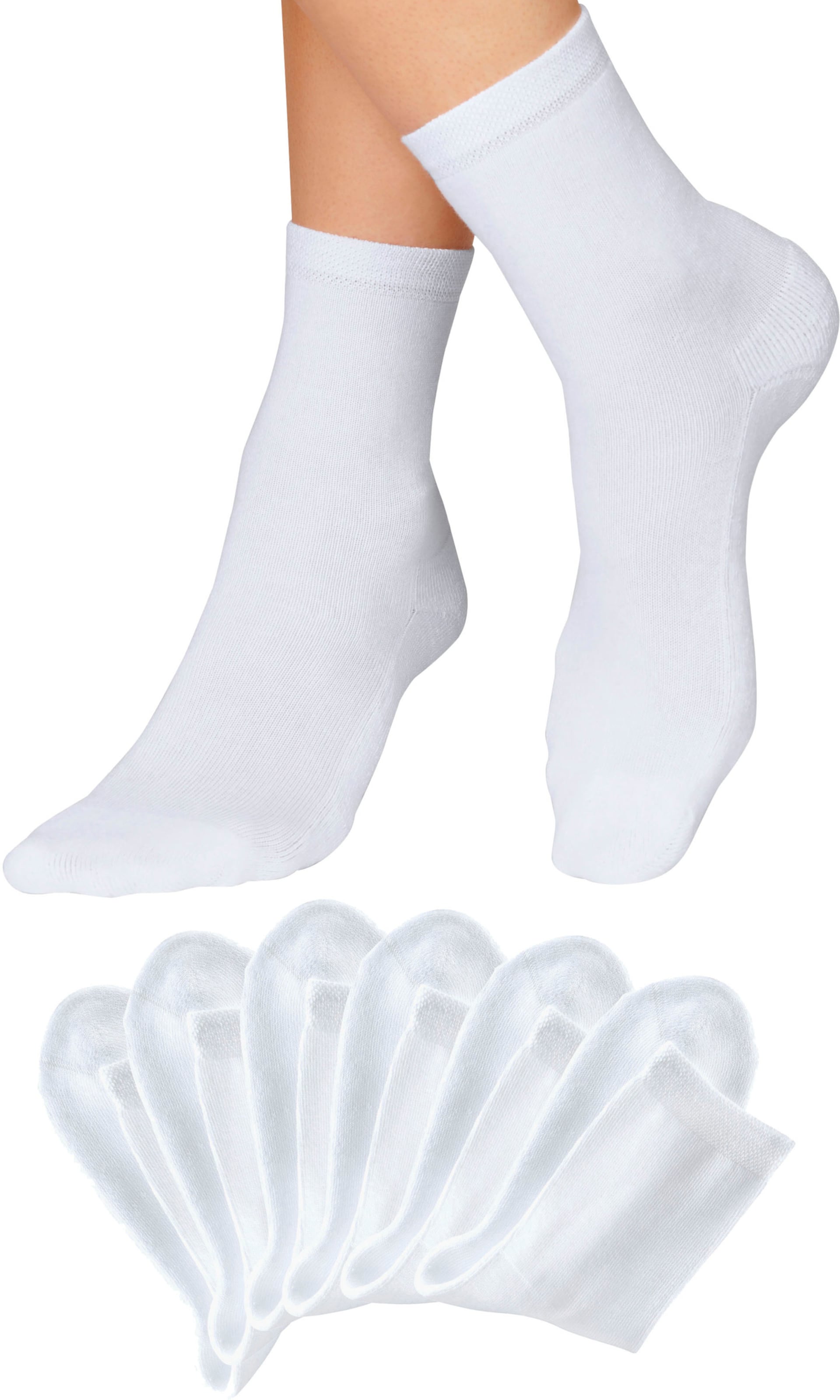 SOCKEN günstig Kaufen-Socken in 6x weiß von H.I.S. Socken in 6x weiß von H.I.S <![CDATA[Unifarbene Socken von H.I.S im praktischen 6er-Pack. Nahtlose Verarbeitung für mehr Komfort. Wärmende Frotteesohle. Ideal auch bei schlechterem Wetter. Weiches Material mit hohe