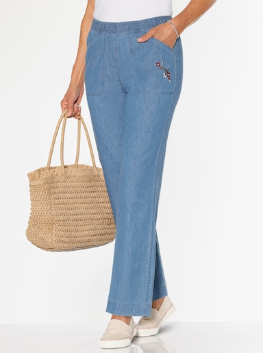 Schlupfjeans - blue-bleached