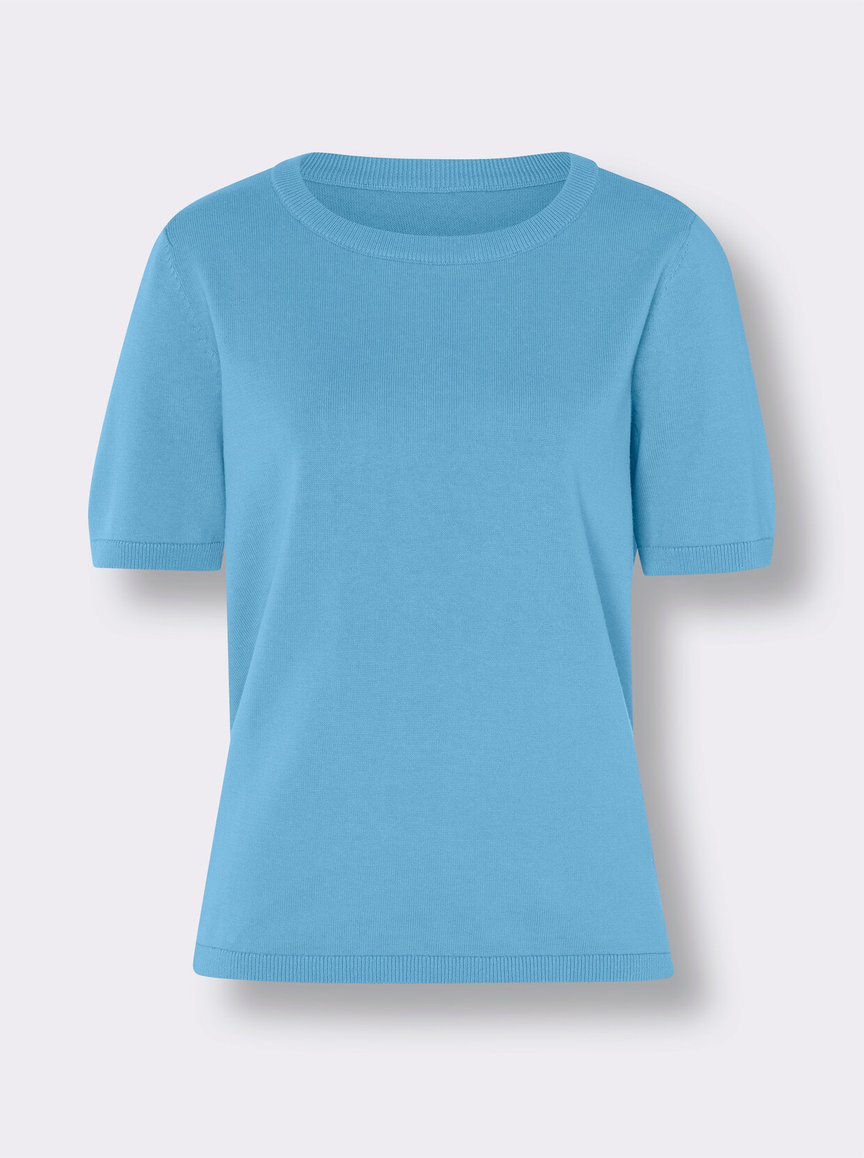 Kurzarm-Pullover - aqua