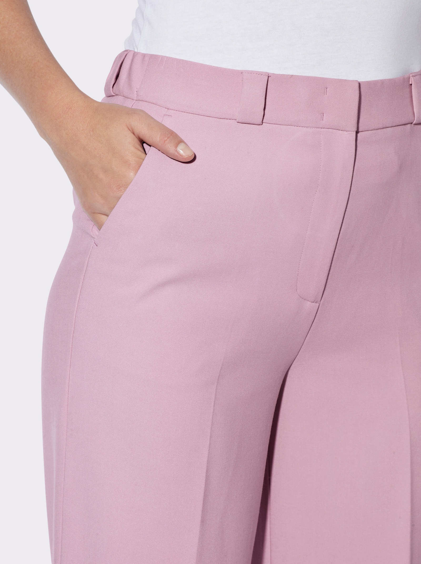 heine Anzughose mit Bügelfalten - rosé