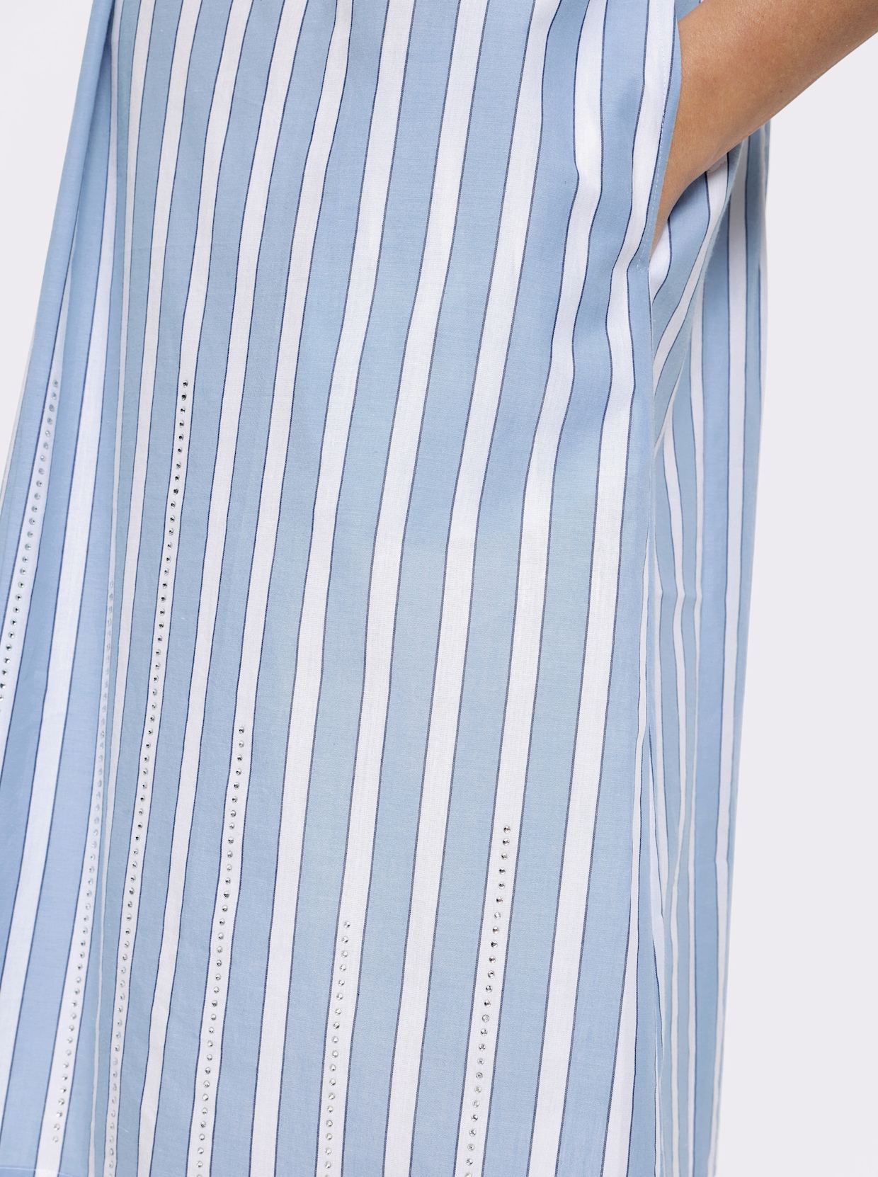 heine Druckkleid - eisblau-jeansblau-gestreift