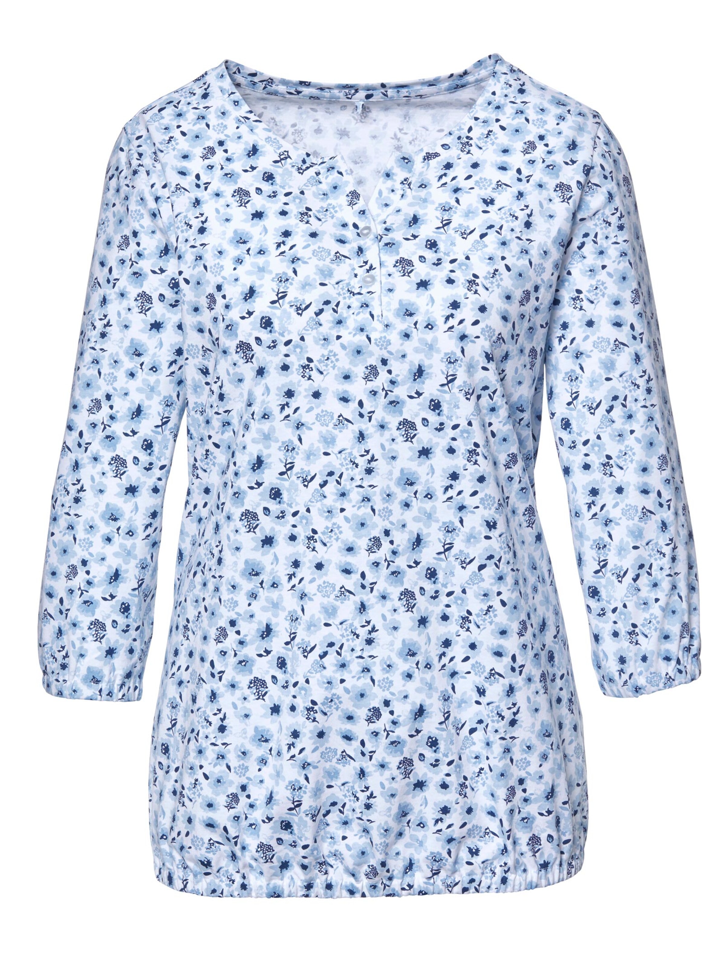 Shirt - eisblau-bedruckt