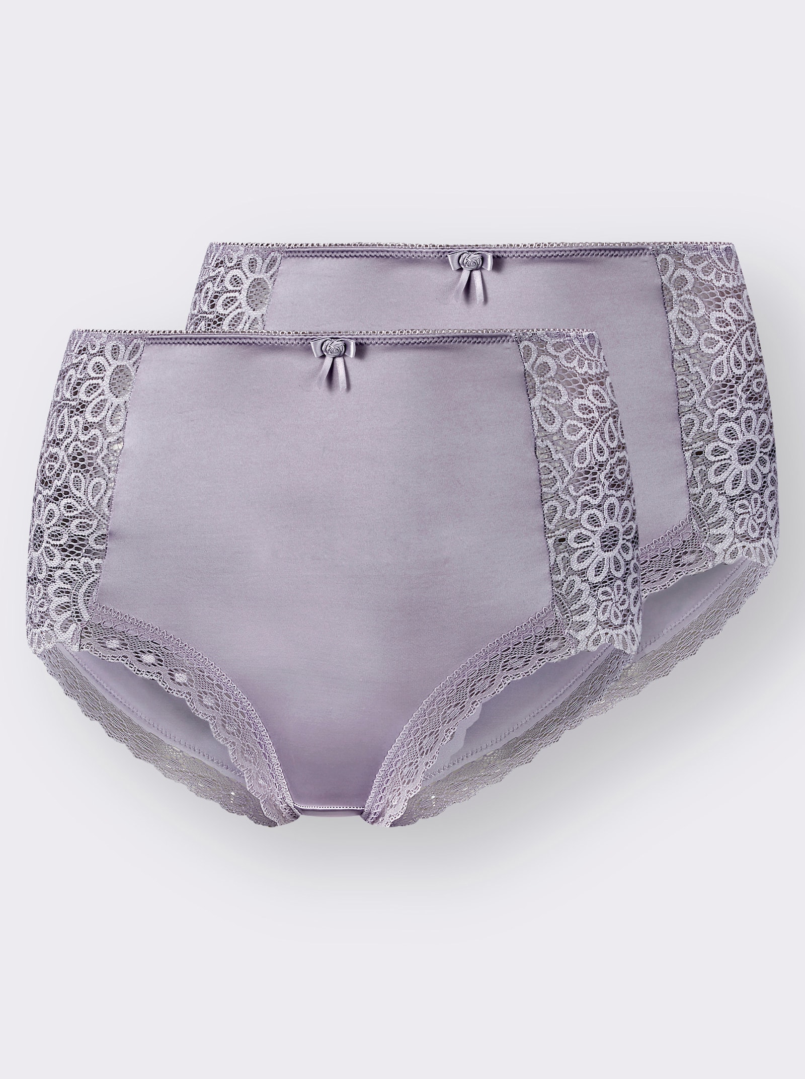 wäschepur Taillenslip mit Spitzen-Details - flieder