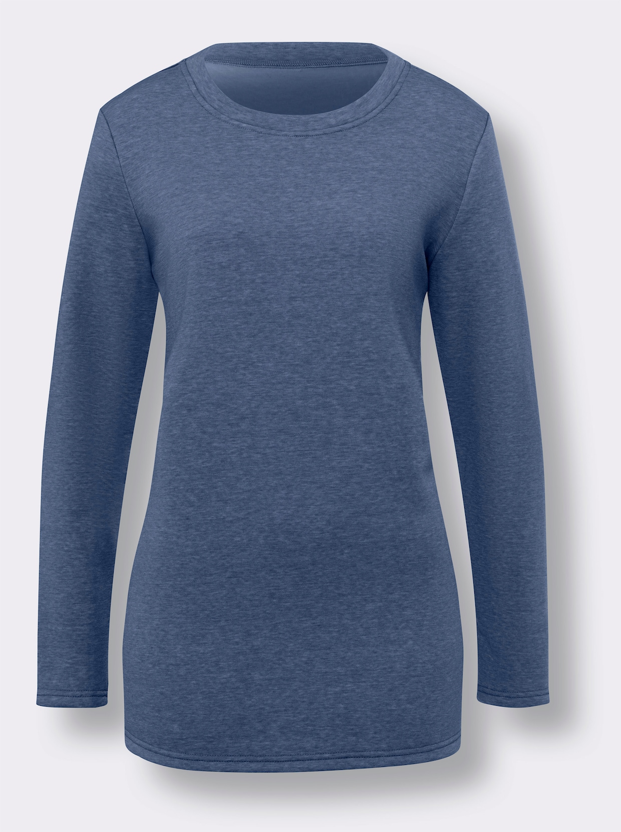 Lang shirt - jeansblauw gemêleerd