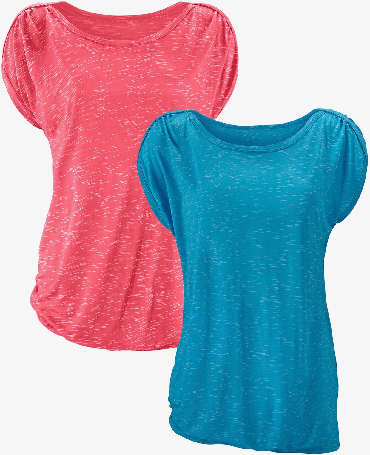 LASCANA T-shirt - koraal, turquoise