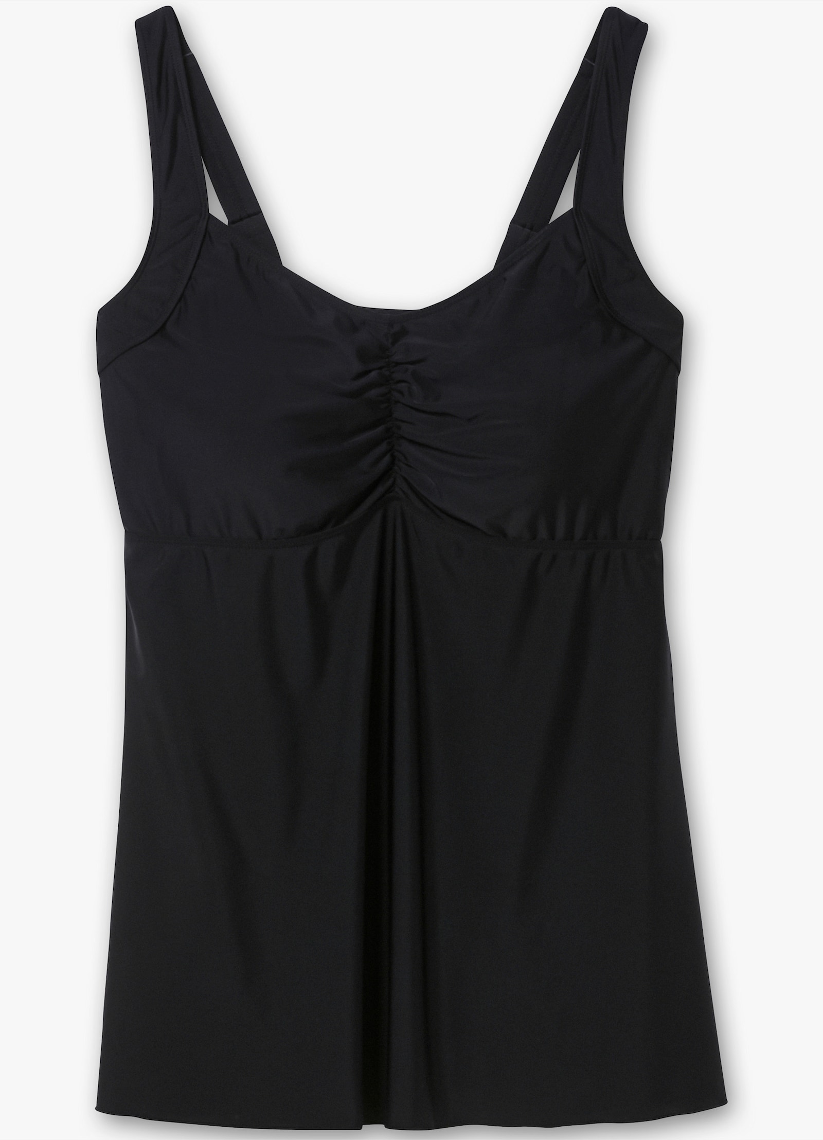 sheego Tankini-Oberteil in Longform - schwarz