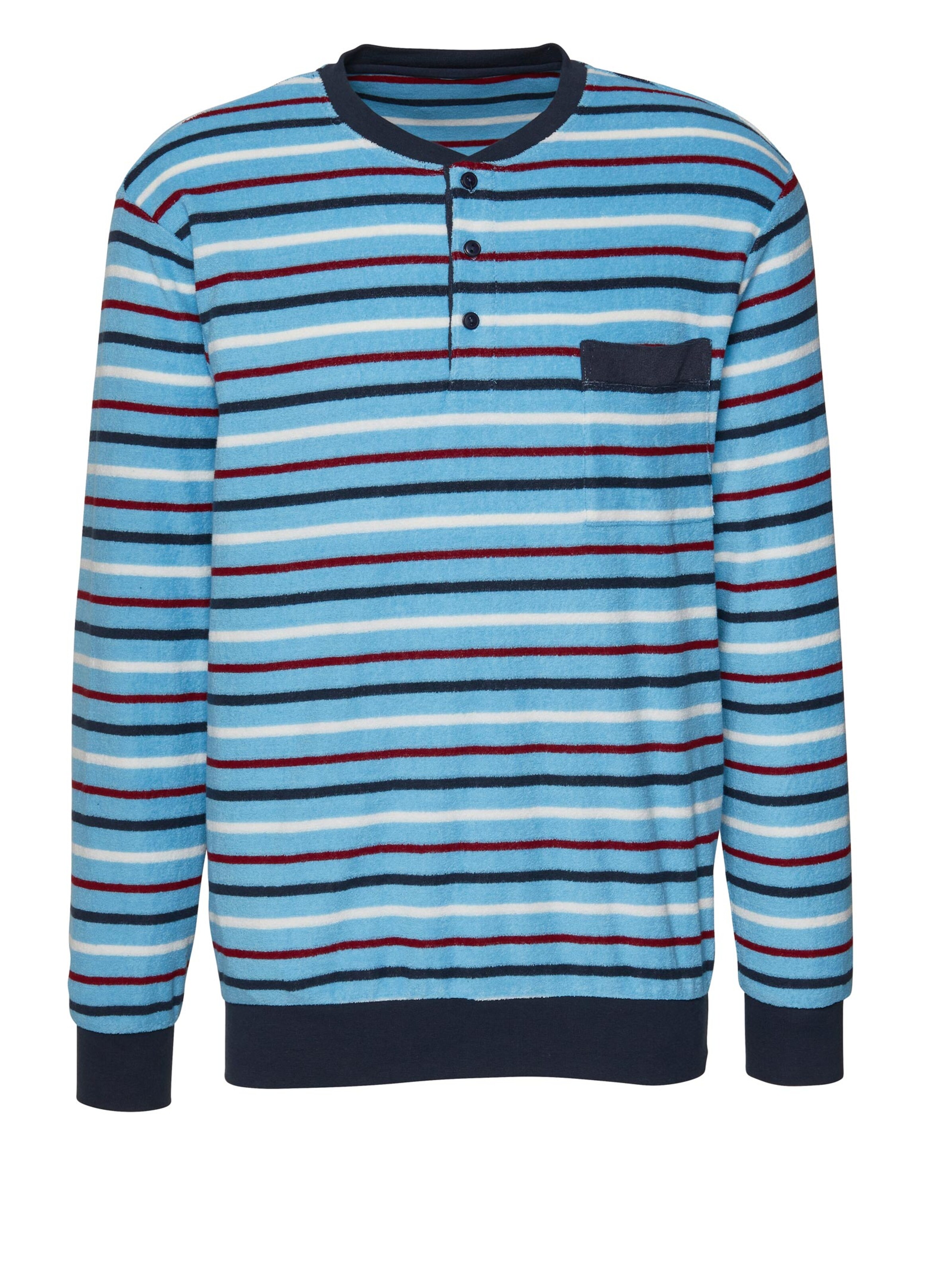 KINGsCLUB Schlafanzug - blau-gestreift