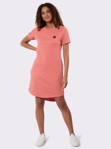 Sommerkleid im Jacquard-Muster - flamingo