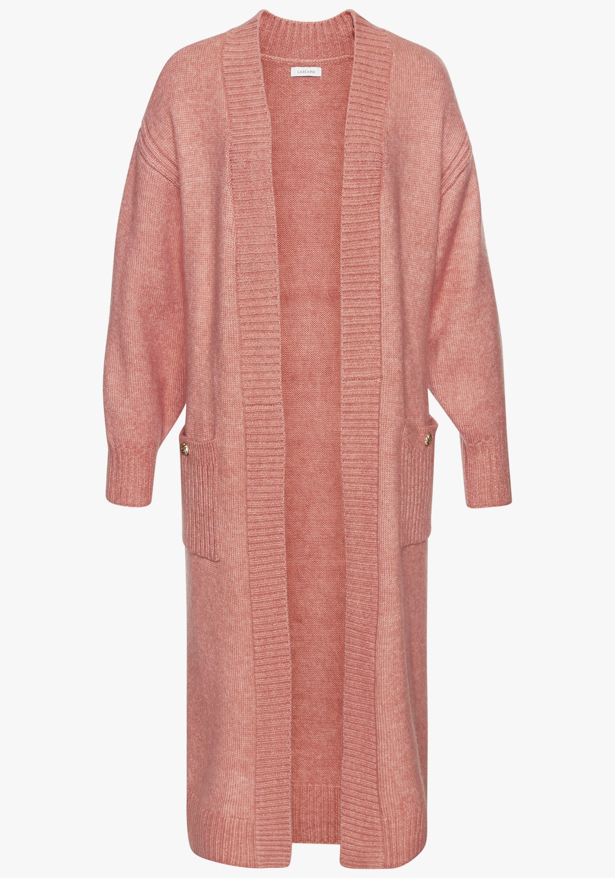 LASCANA Longstrickjacke - mauve meliert