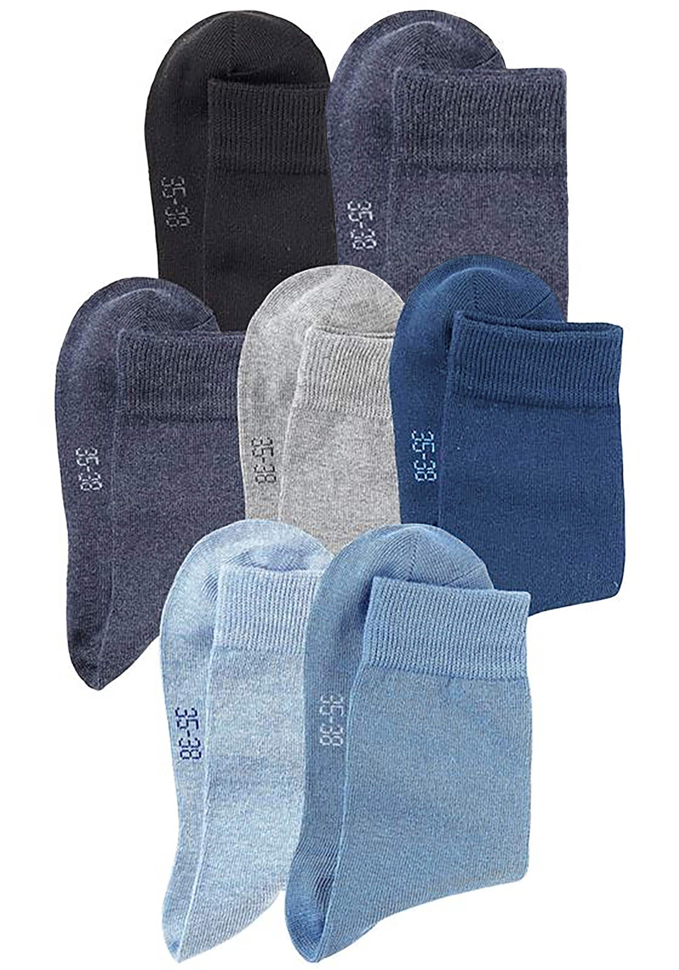 Socken Wolle günstig Kaufen-Basicsocken in jeans von Lavana. Basicsocken in jeans von Lavana <![CDATA[Im 7er-Pack. In modischer Melange-Optik. Aus 73% Baumwolle, 26% Polyamid, 1% Elasthan. Socken enden über dem Knöchel.]]>. 