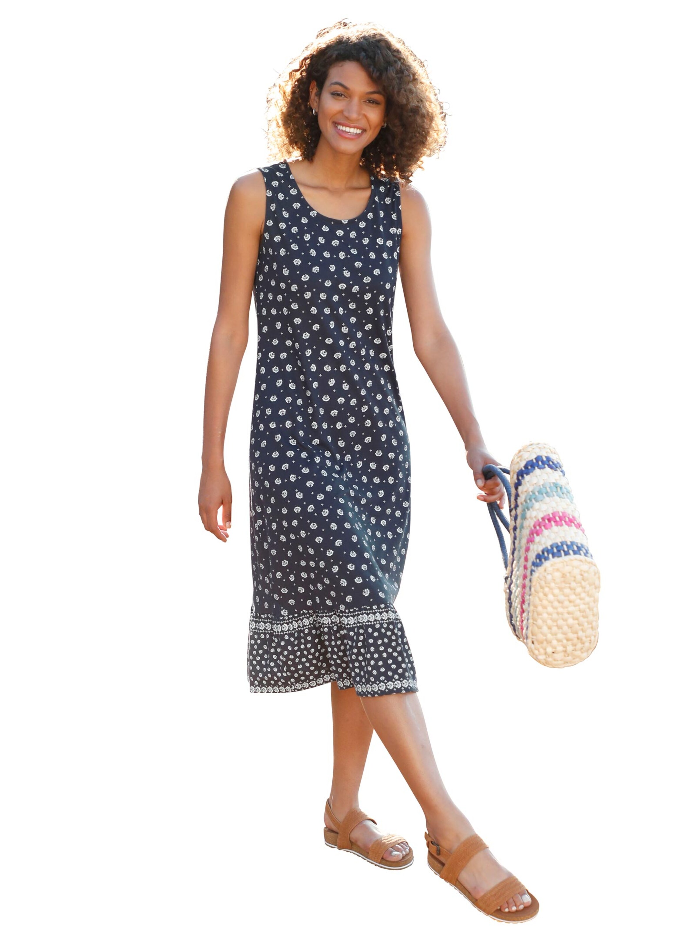 Kleid - marine-gemustert