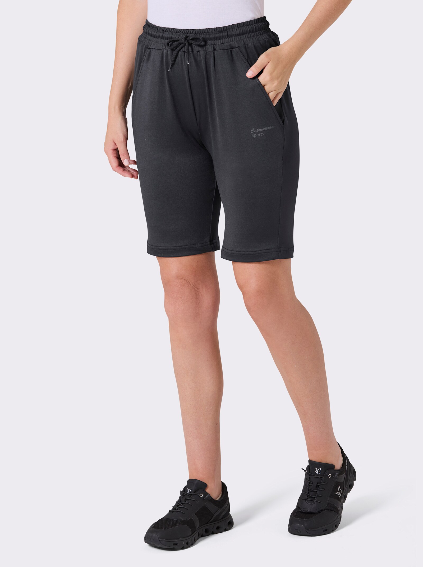 Catamaran Sports Funktionshose in Bermudas-Länge - schwarz