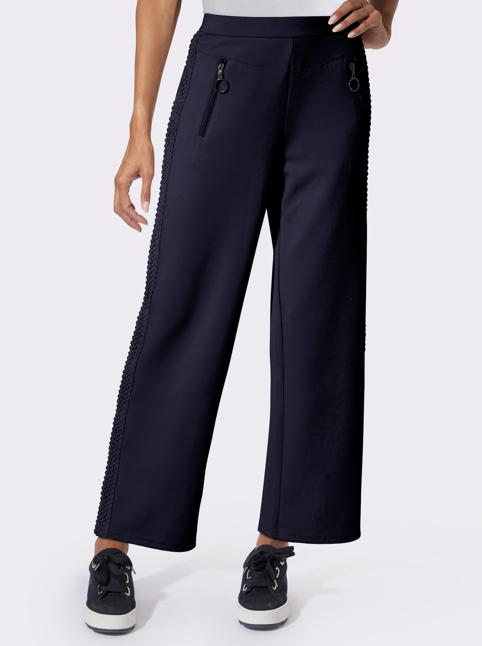 Jerseyhose mit Zierpatten hinten - marine