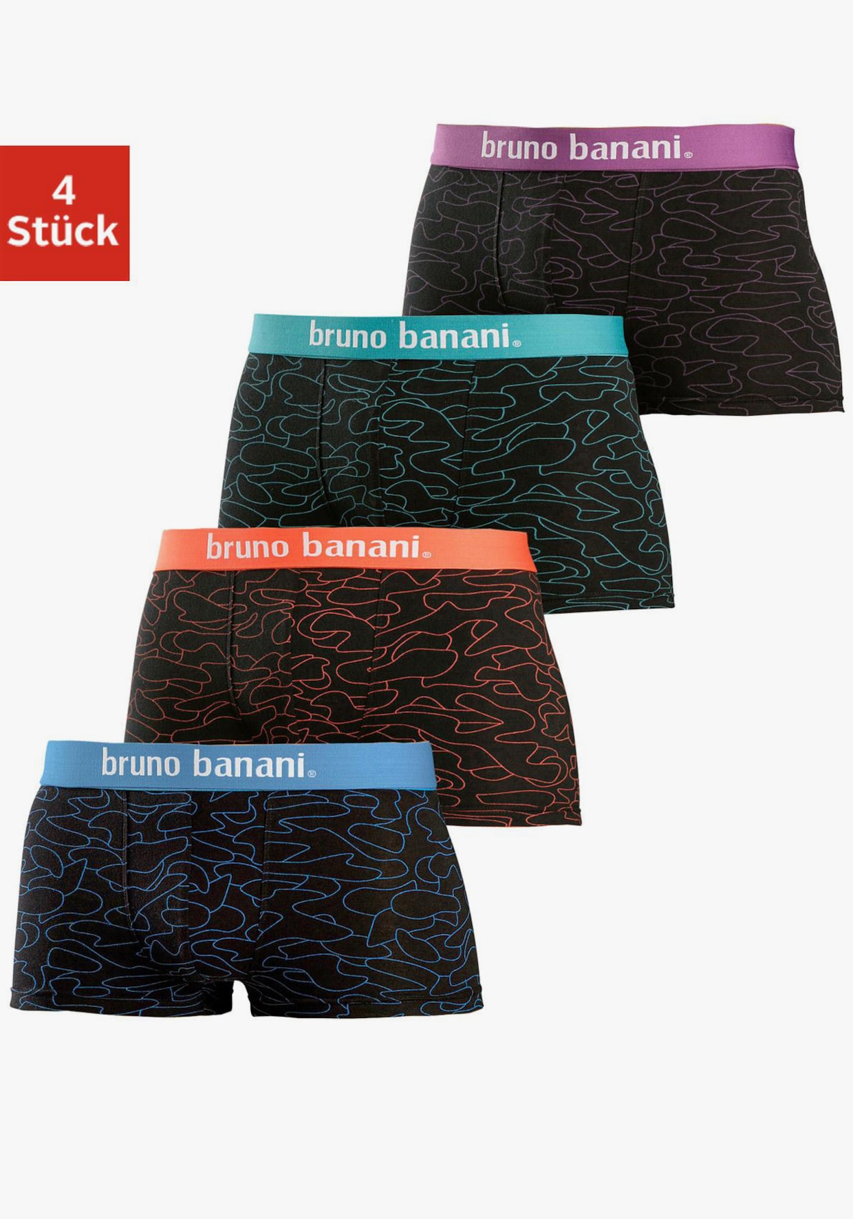 Bruno Banani Boxer - schwarz-bedruckt