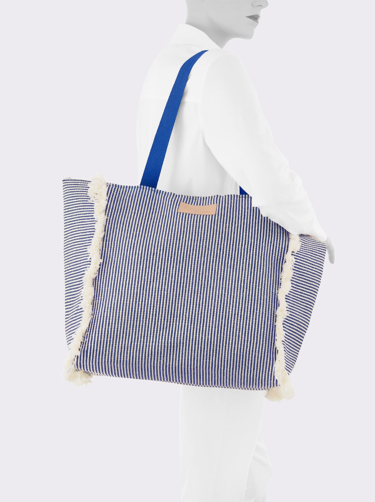 Strandtasche - marine-gestreift