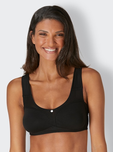 wäschepur Soutien-gorge large sans armatures - noir