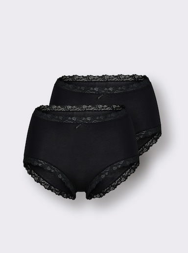 Nina von C. Taillenslip mit elastischer Blütenspitze - schwarz