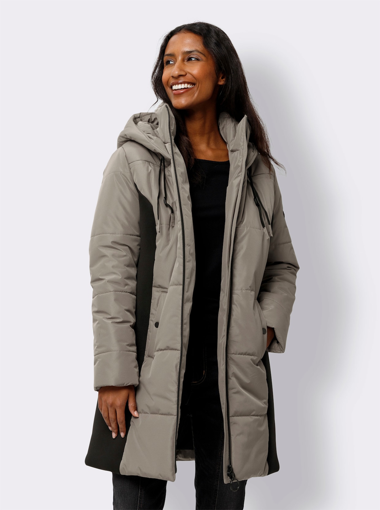 heine Lange jas - taupe