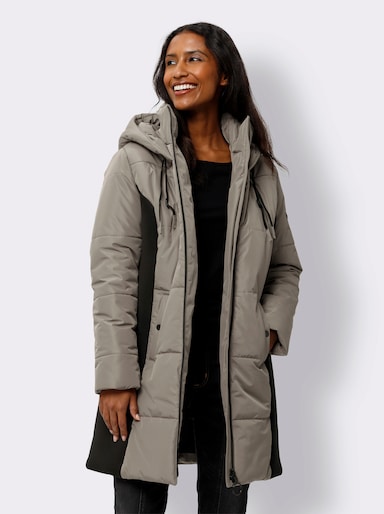 heine Longjacke mit Kapuze - taupe