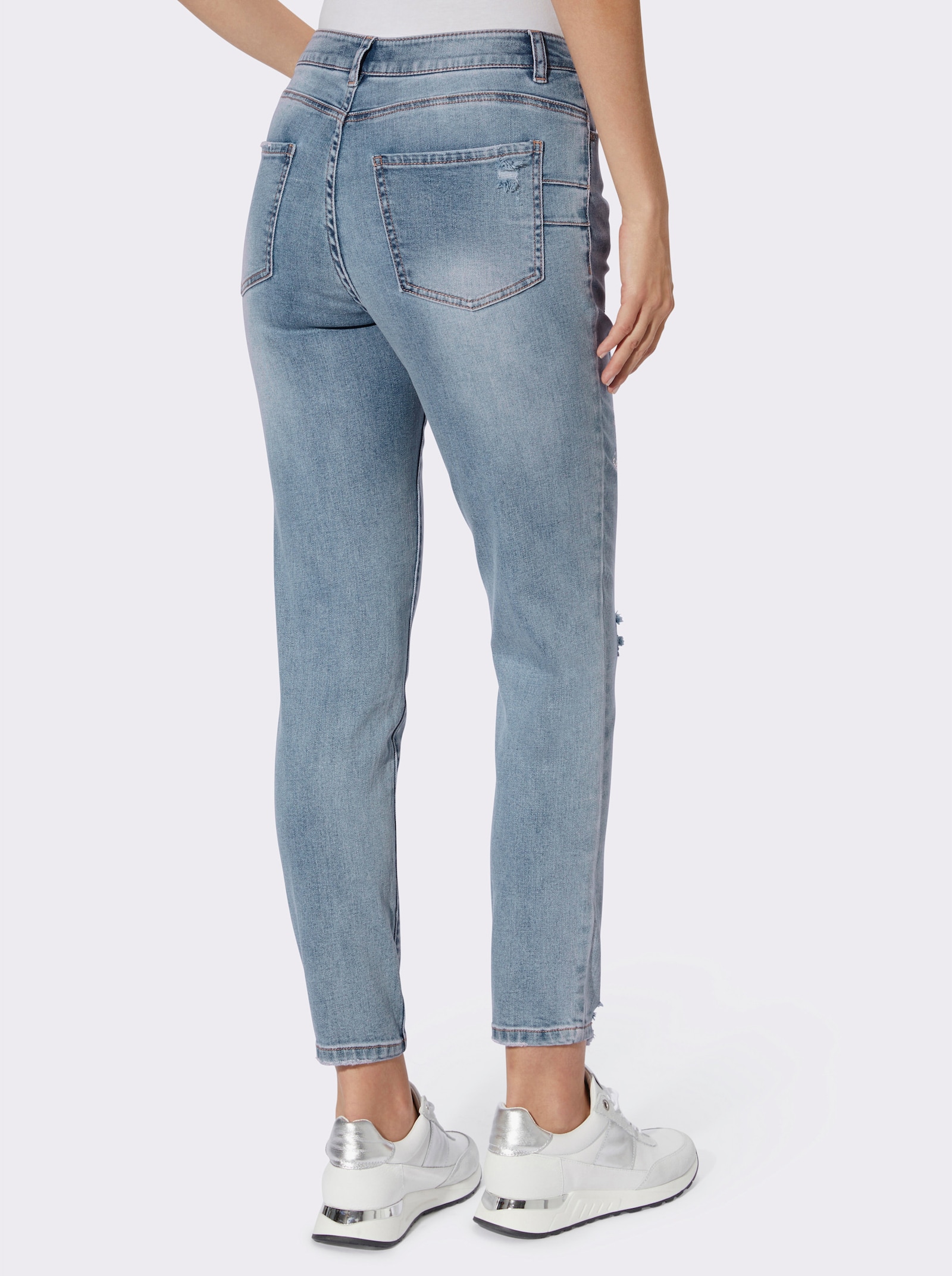 heine Jeans mit Lettering - blue-bleached