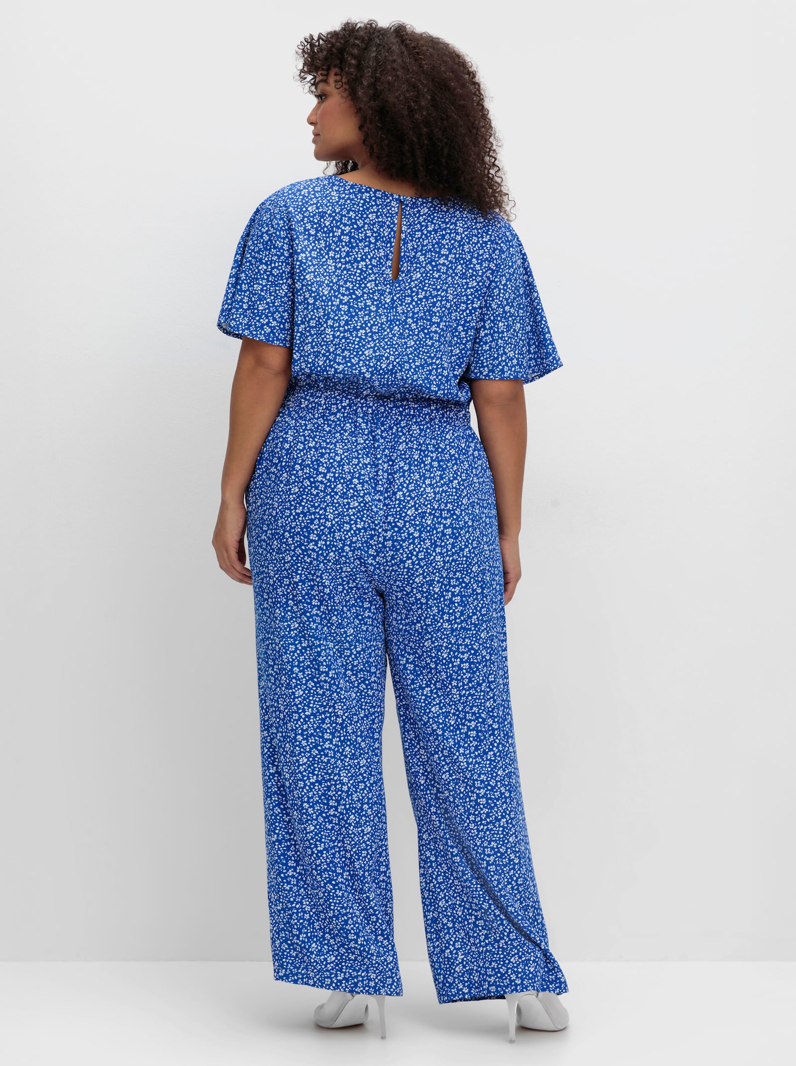 sheego by Joe Browns Jumpsuit mit Millefleurs-Print - blau gemustert
