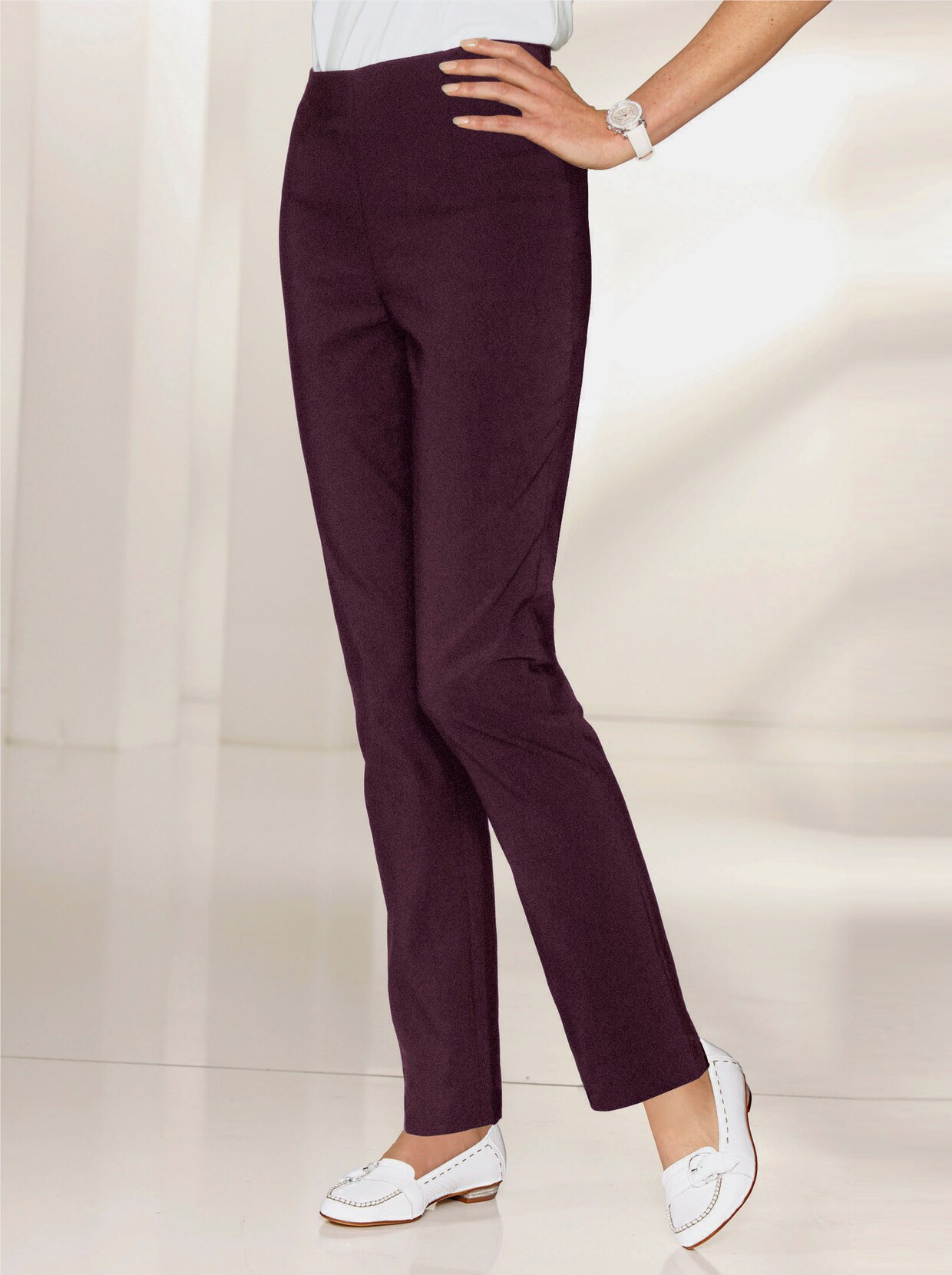 Stretch-Hose - bordeaux