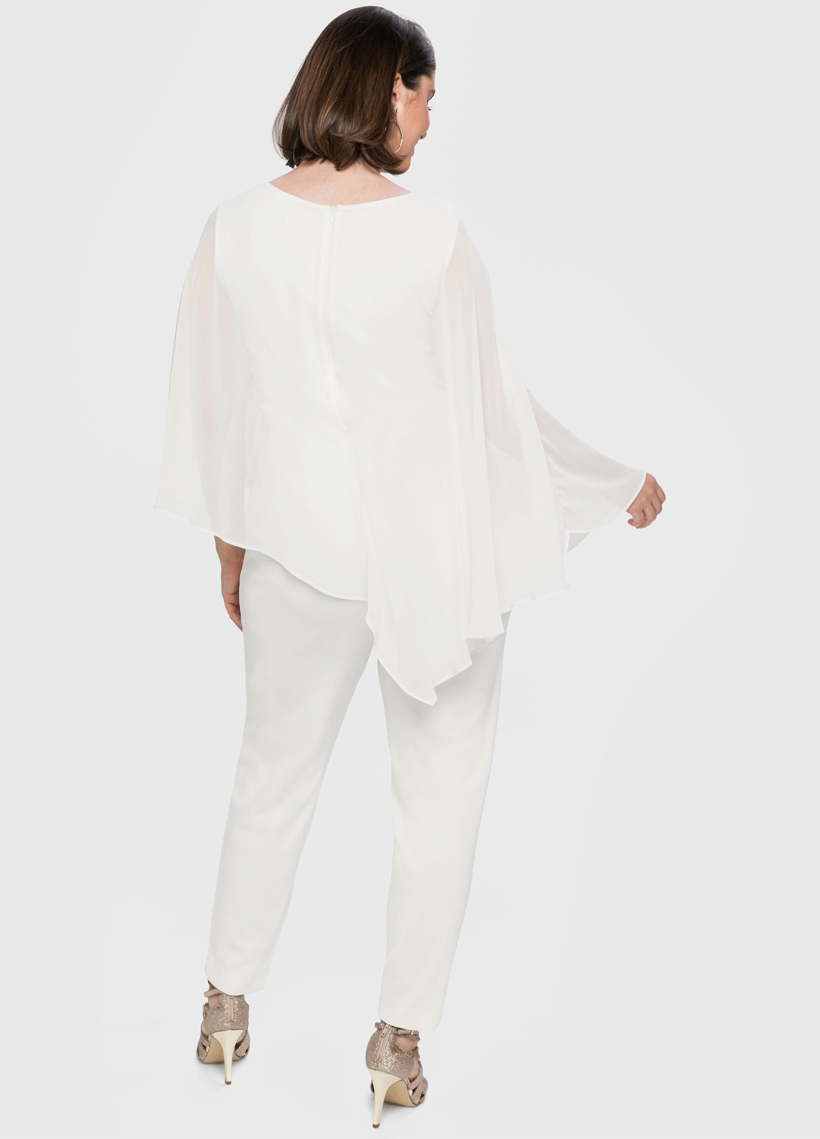 sheego Jumpsuit im Lagenlook - offwhite