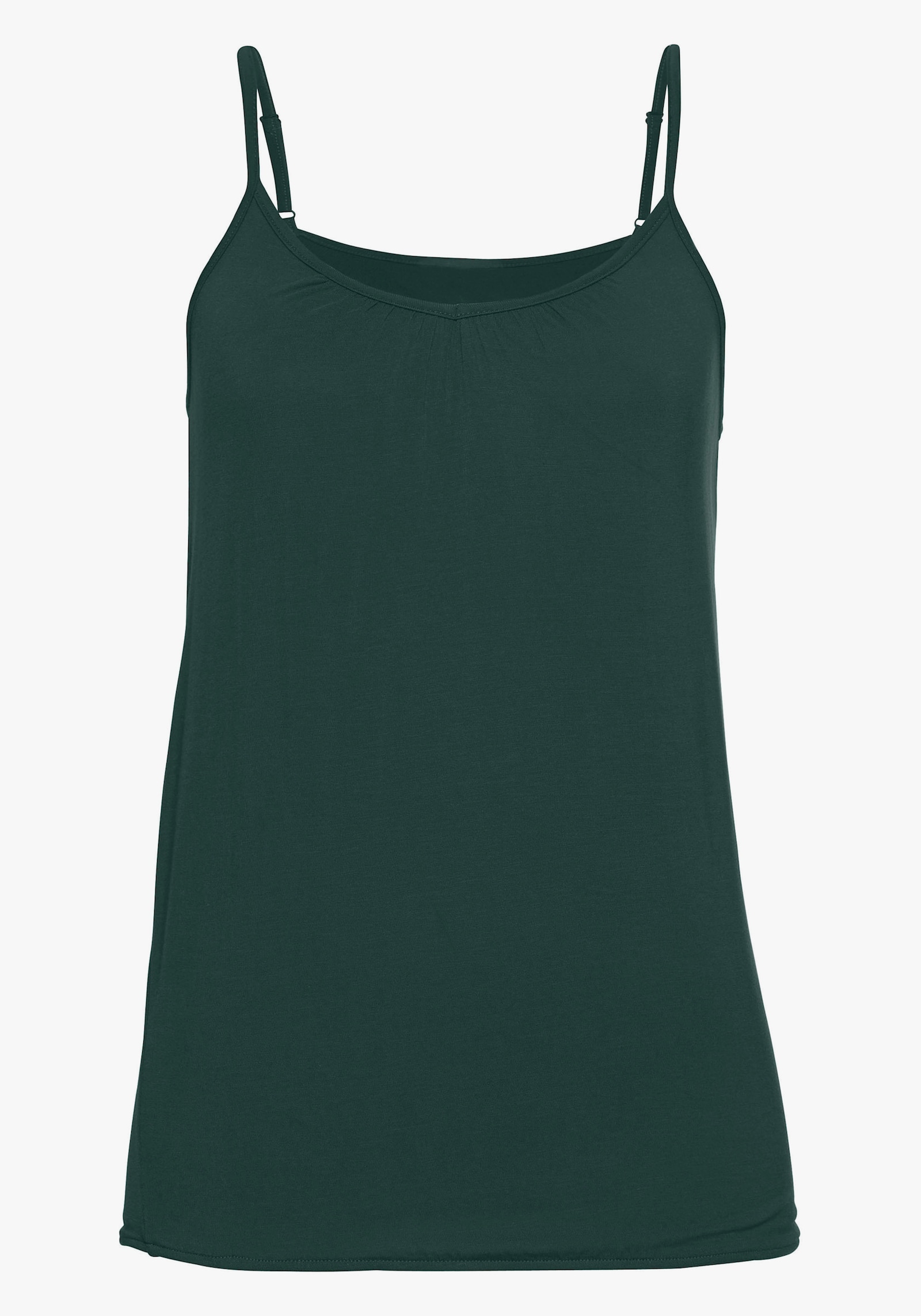 LASCANA Spaghettitop - weiss-bedruckt, dunkelgrün