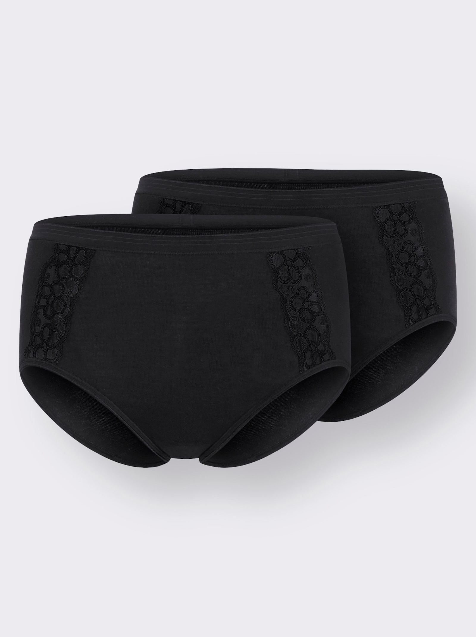 comazo Hüftslip mit seitlichem Spitzen-Einsatz - schwarz