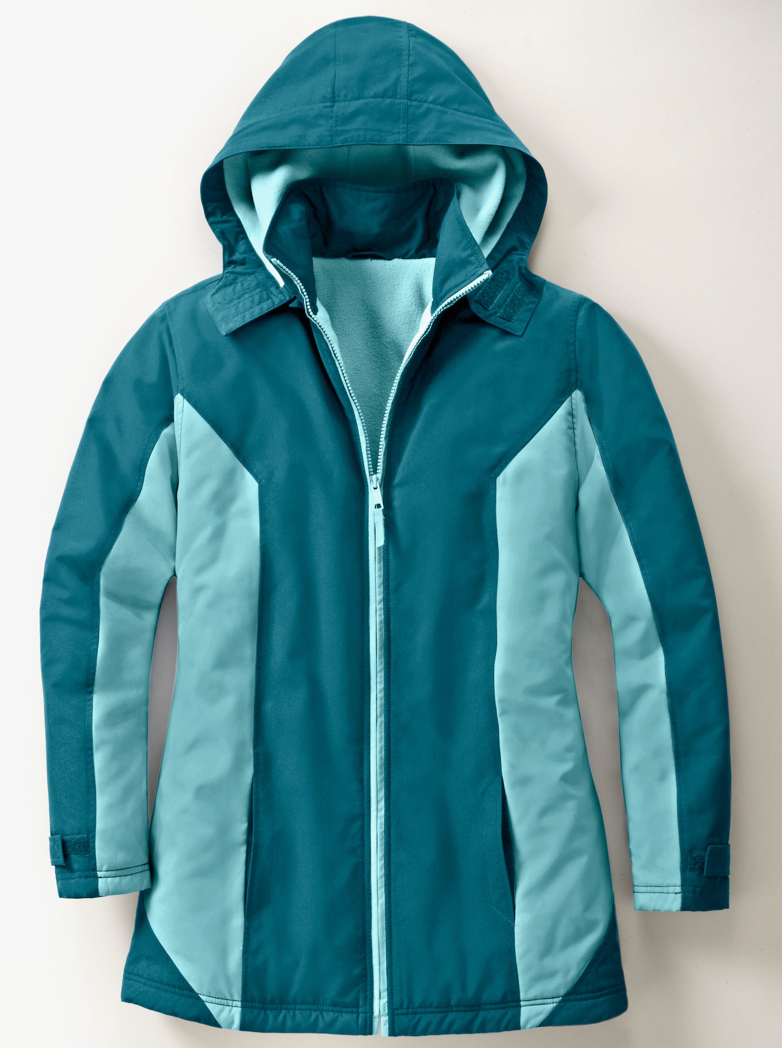 Functioneel jack met fleecevoering - petrol-winterturquoise