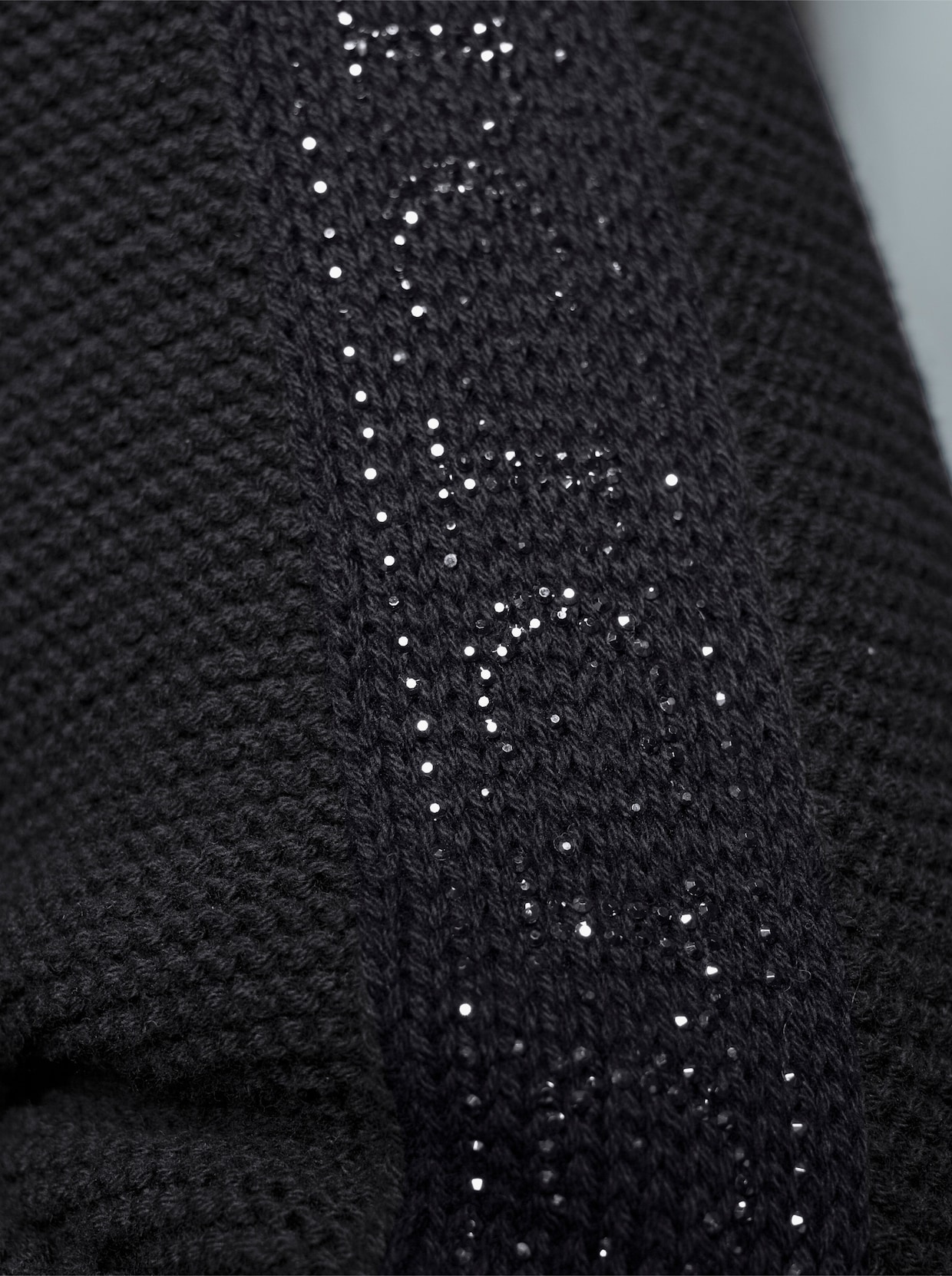 heine Gebreid vest met capuchon - zwart