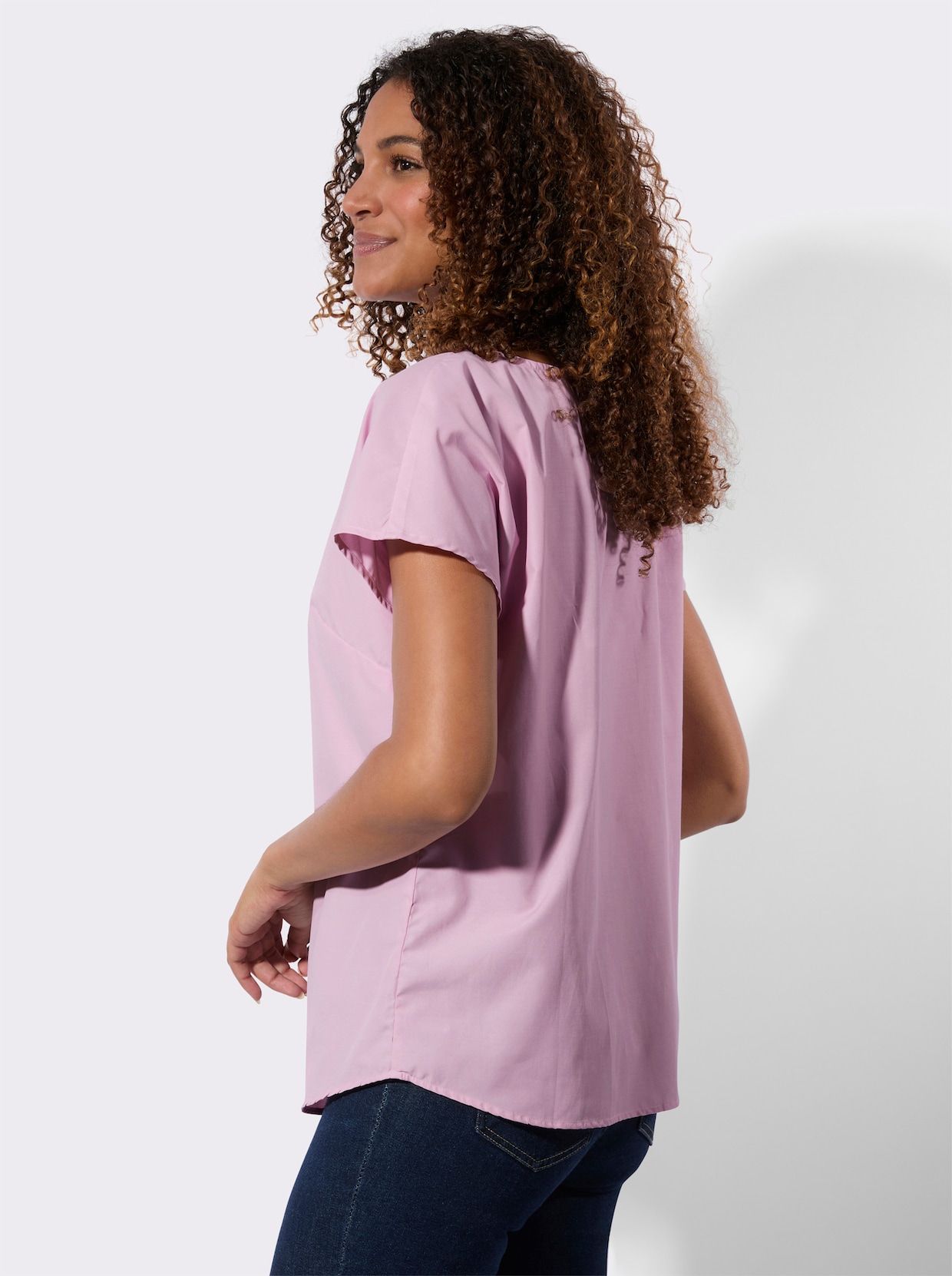 Baumwollbluse - rosé