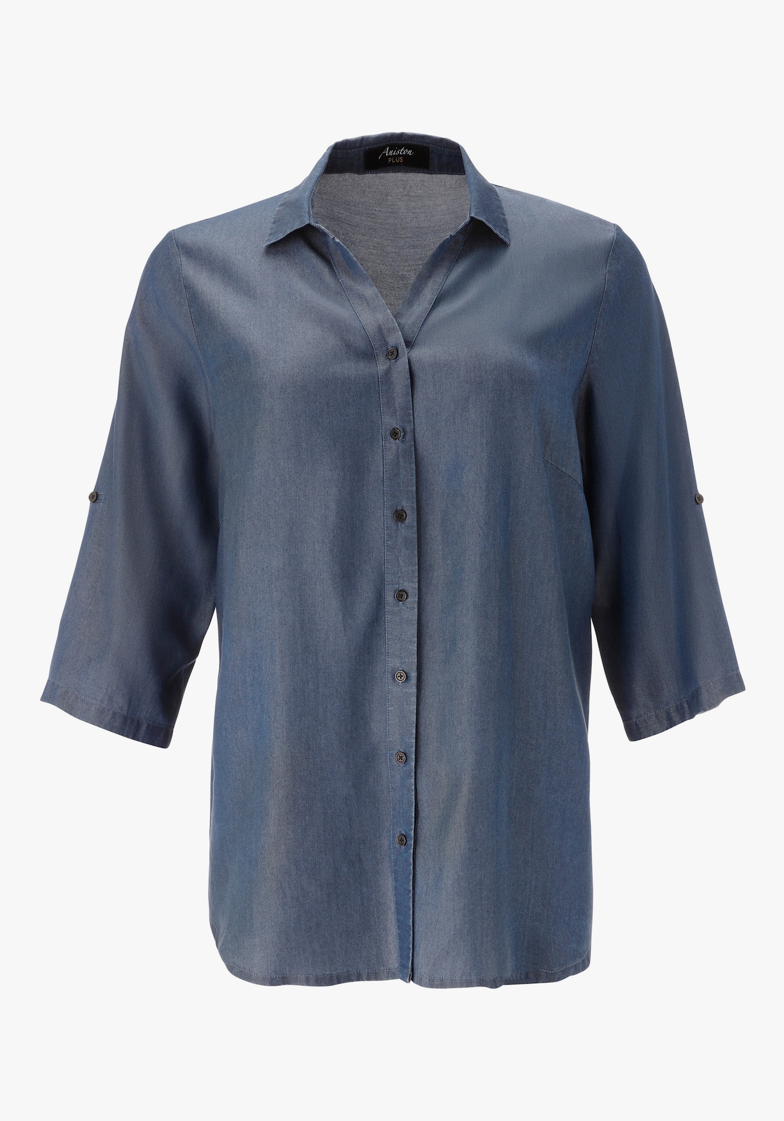Aniston PLUS Jeansbluse - blau