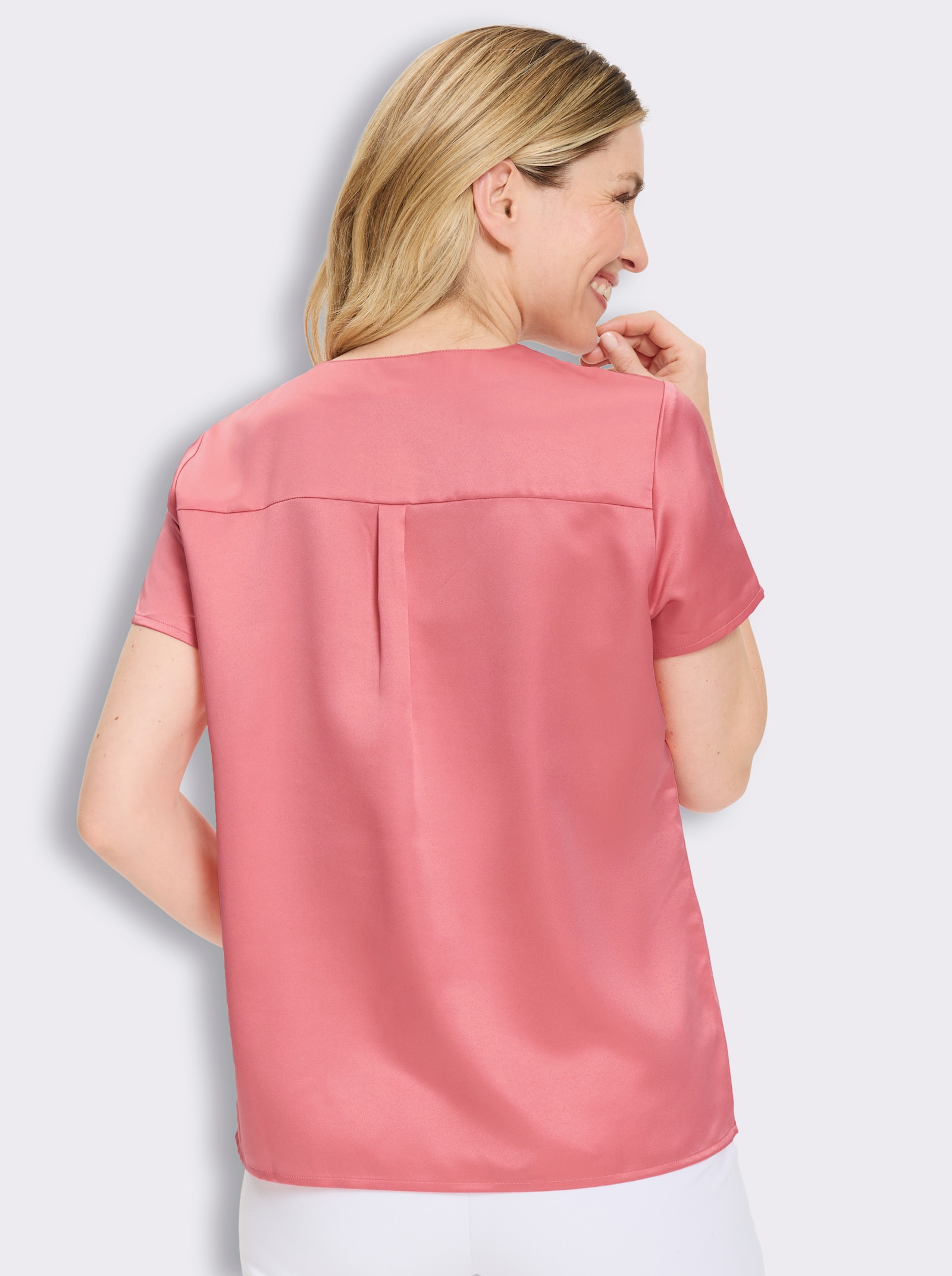 Tunika mit Kellerfalten - flamingo