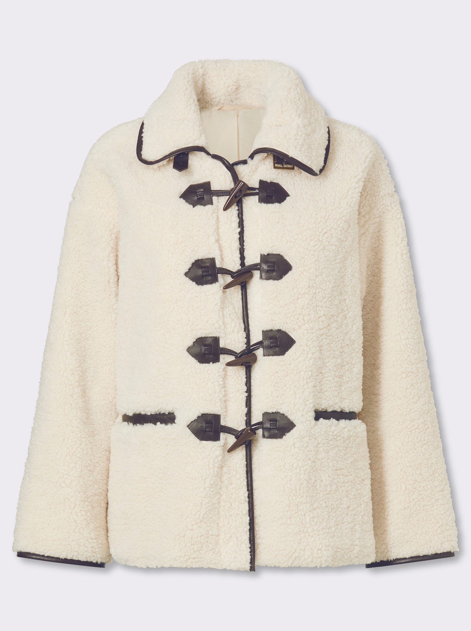 heine Teddyjacke mit Knebelknöpfen - champagner