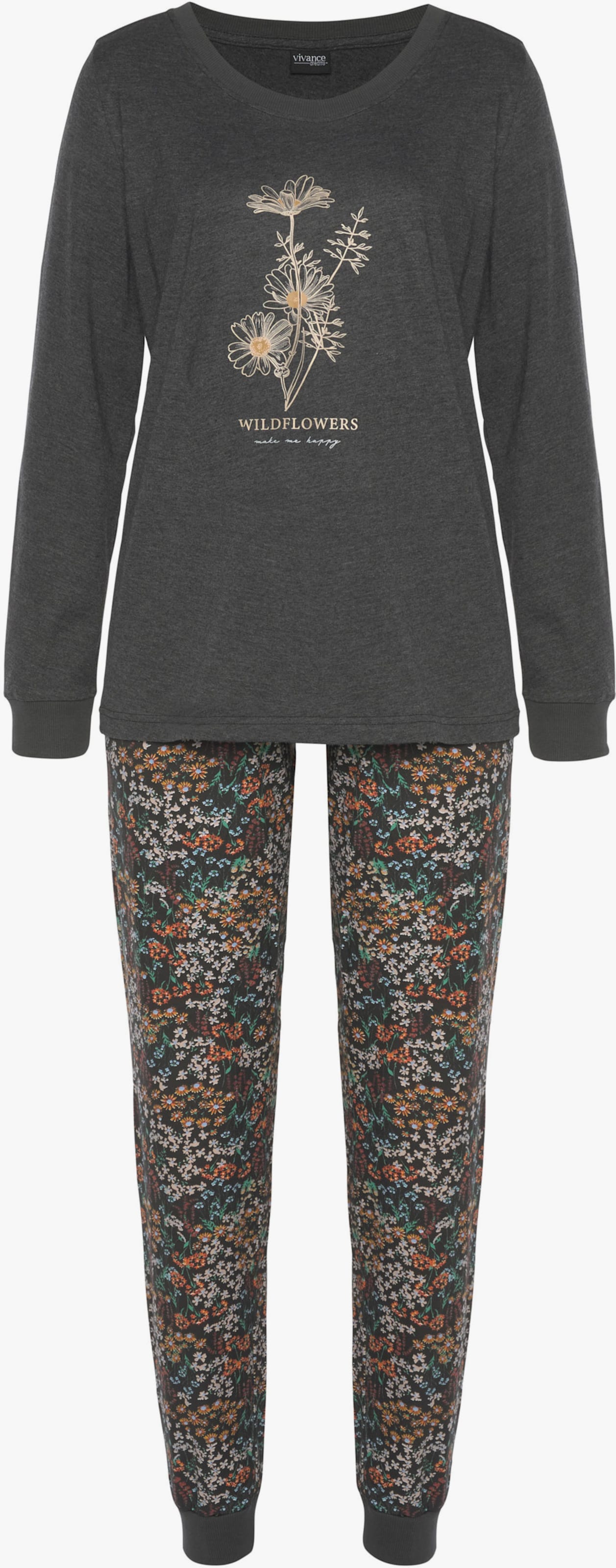 Vivance Dreams Pyjama - sable floral, gris foncé floral