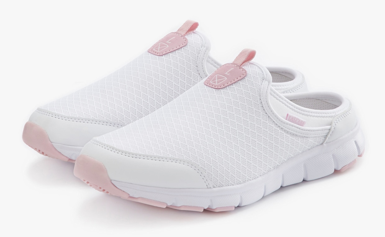 LASCANA Slip-On Sneaker - weiß/rose