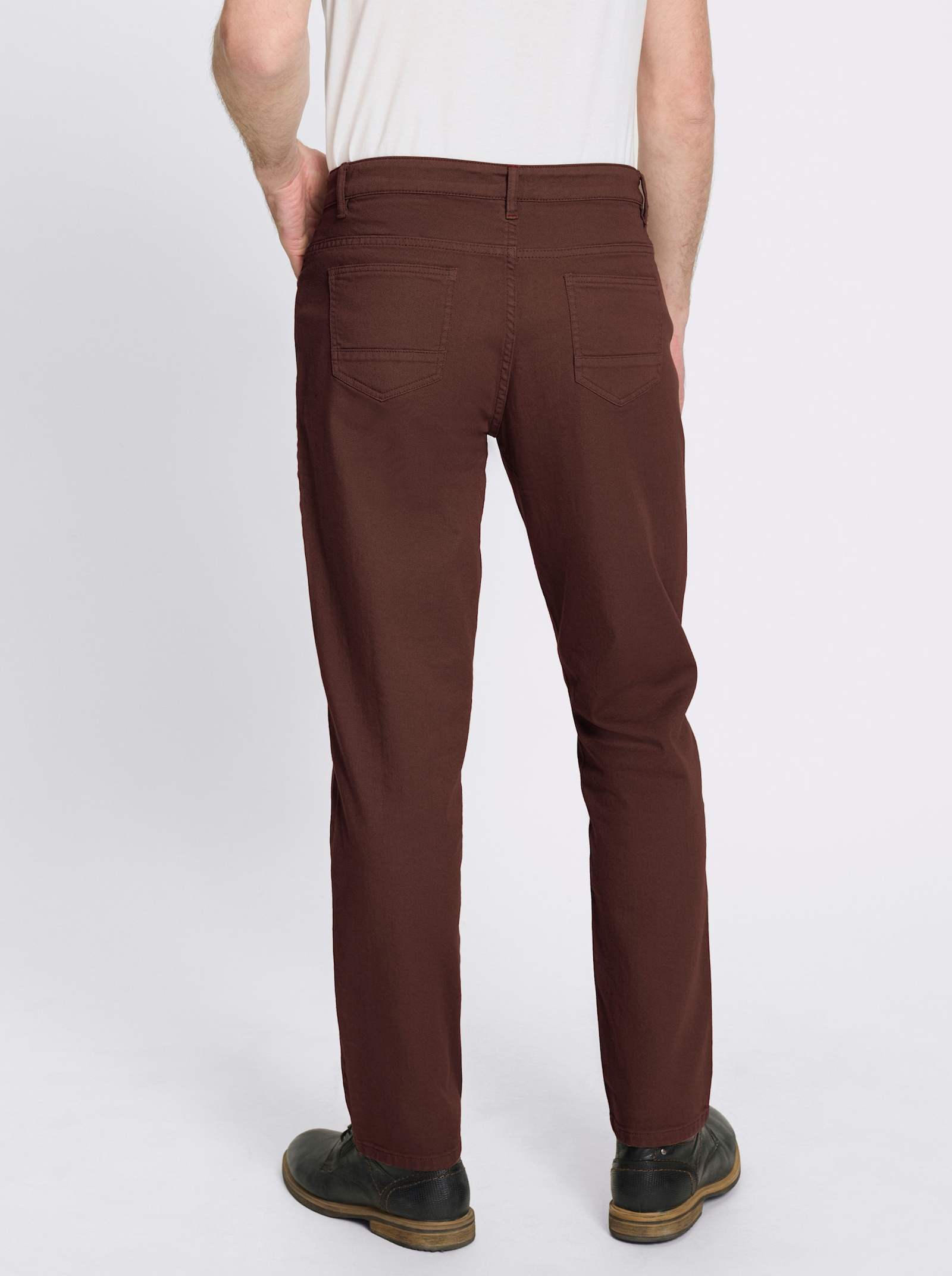 Marco Donati 5-Pocket-Hose mit Stretch-Anteil - schoko
