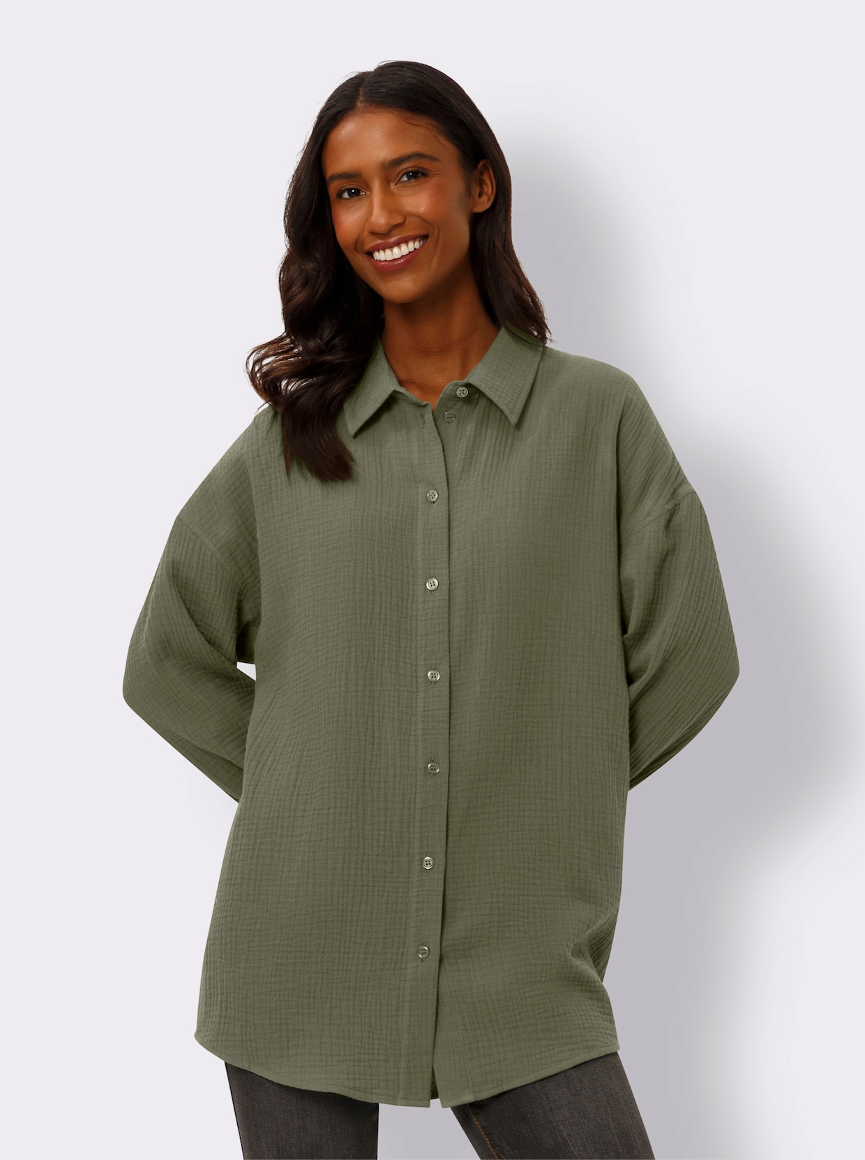 heine Overhemdblouse - kaki
