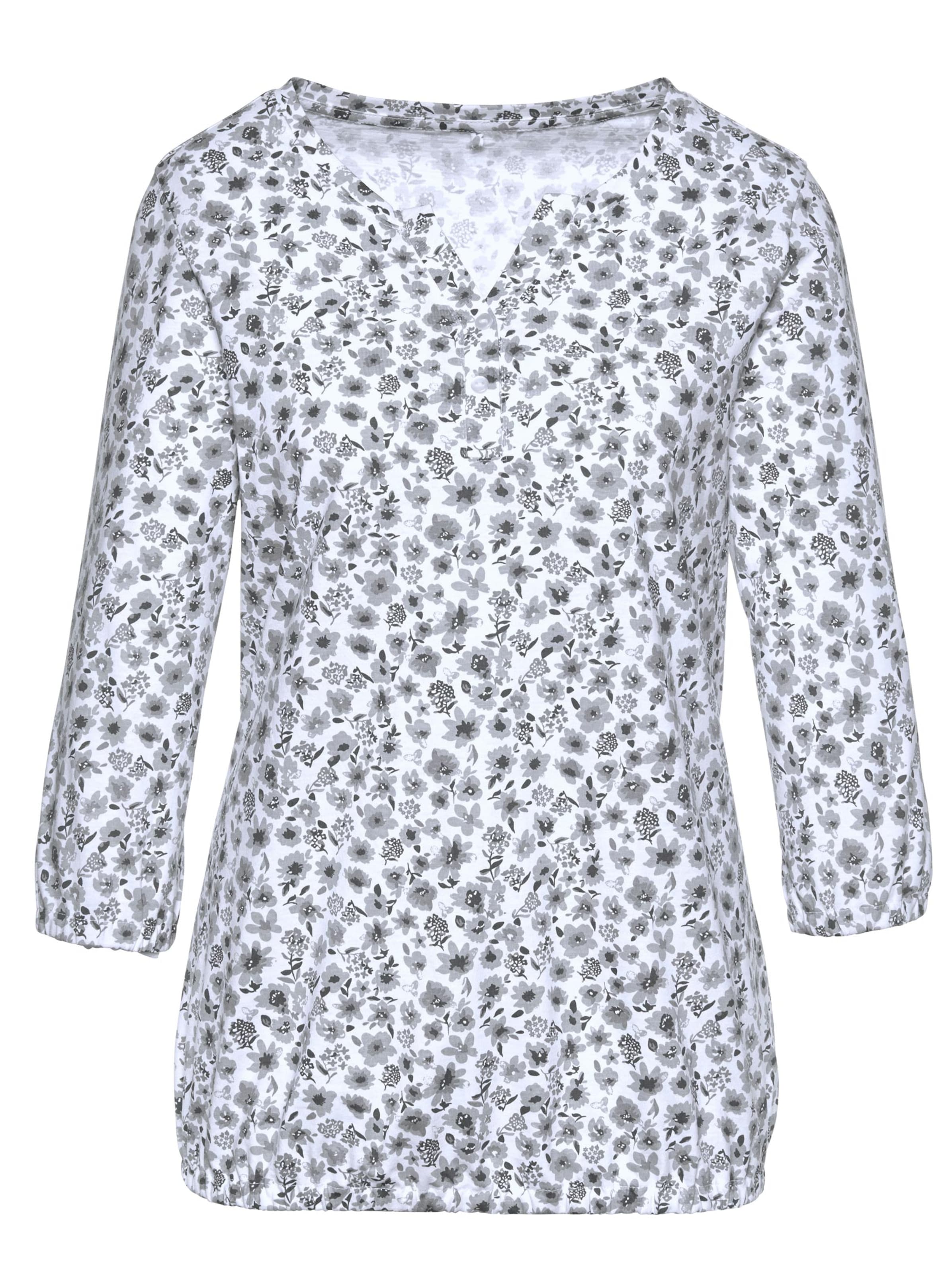 Shirt - steingrau-bedruckt